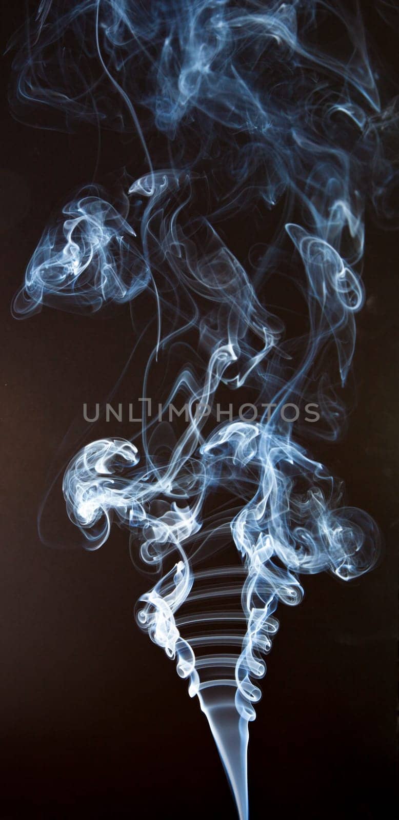 Smoke Abstract Dual Columns on black background