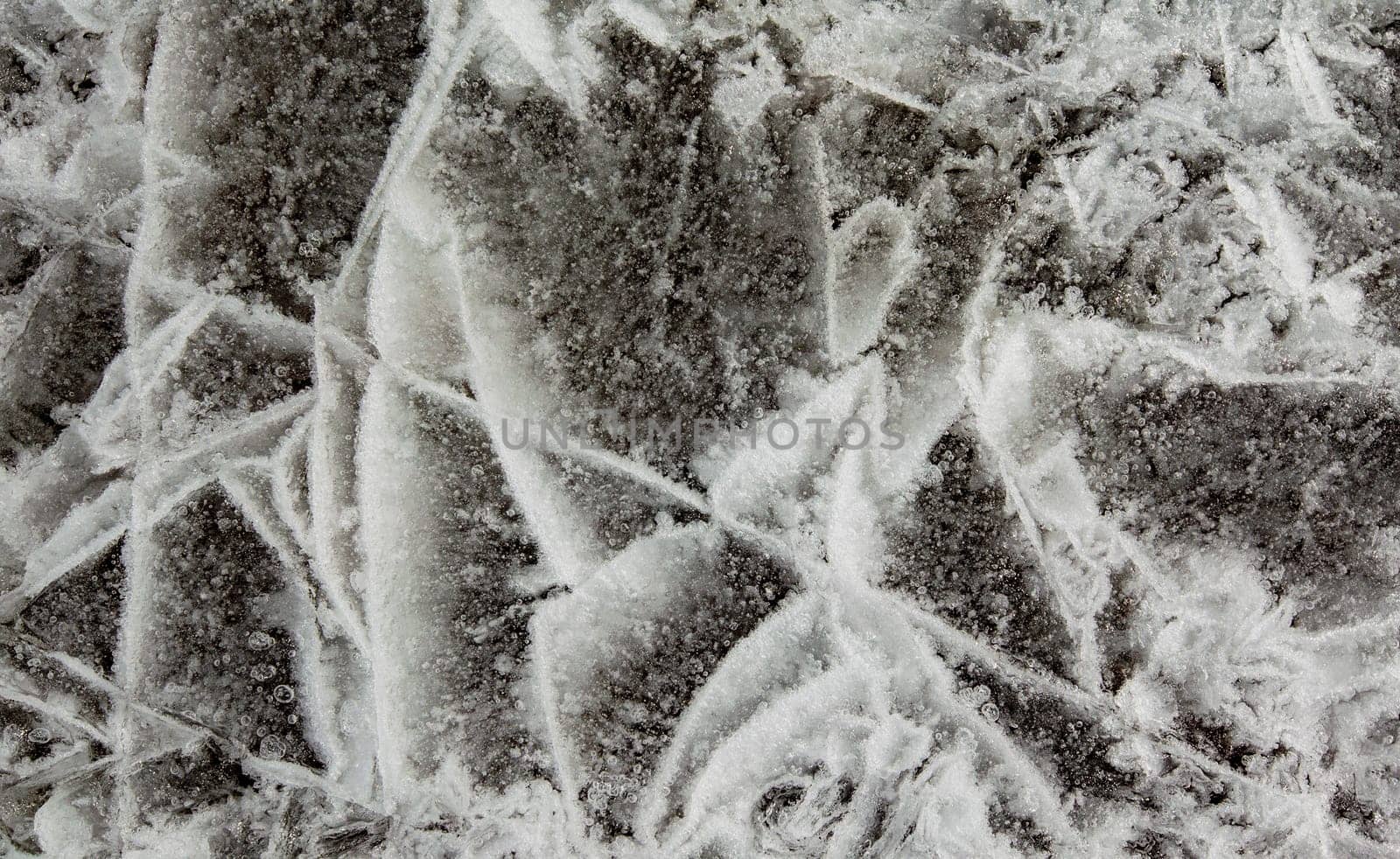 Background texture of bubbles in ice sheet