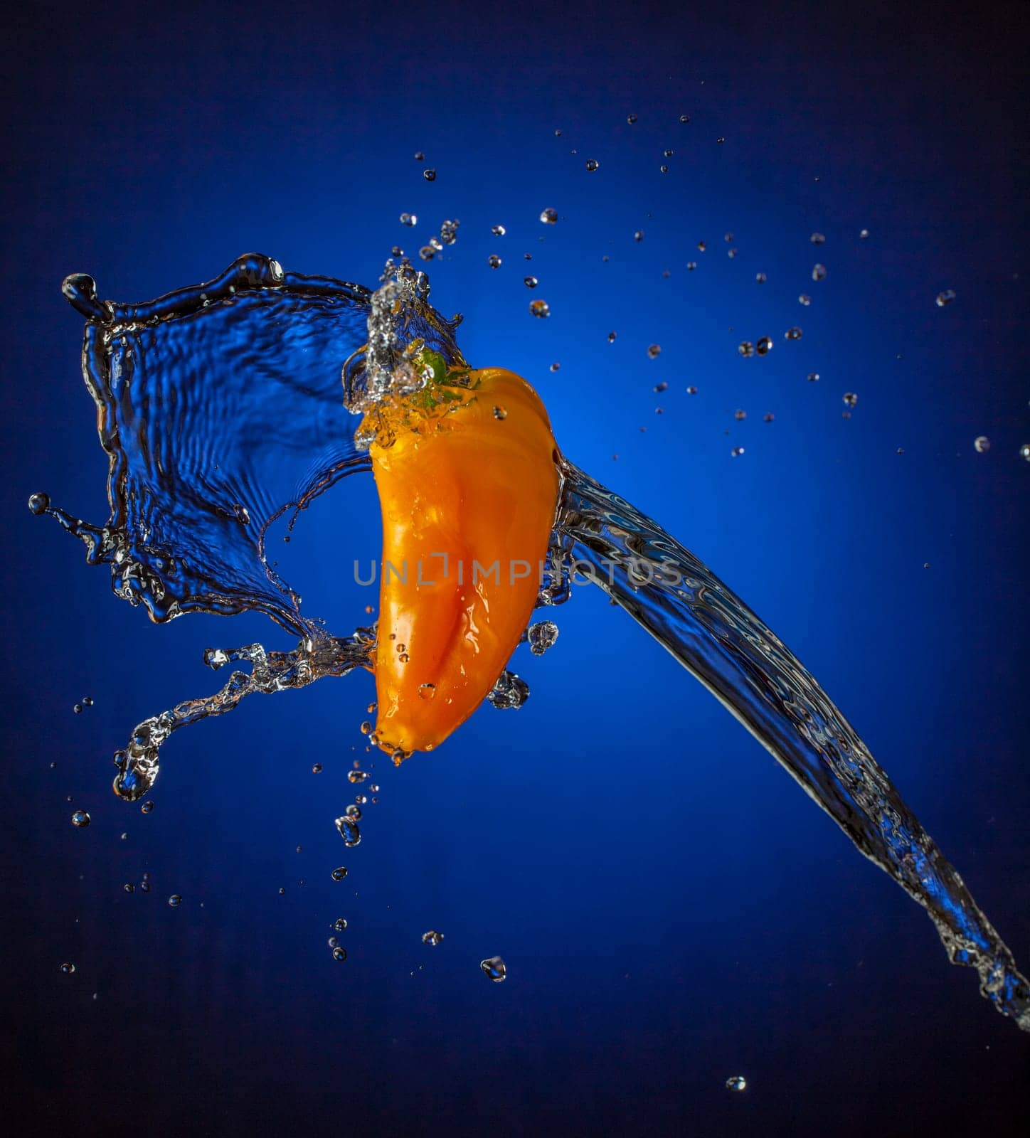Water Splashes on Orange Mini Bell