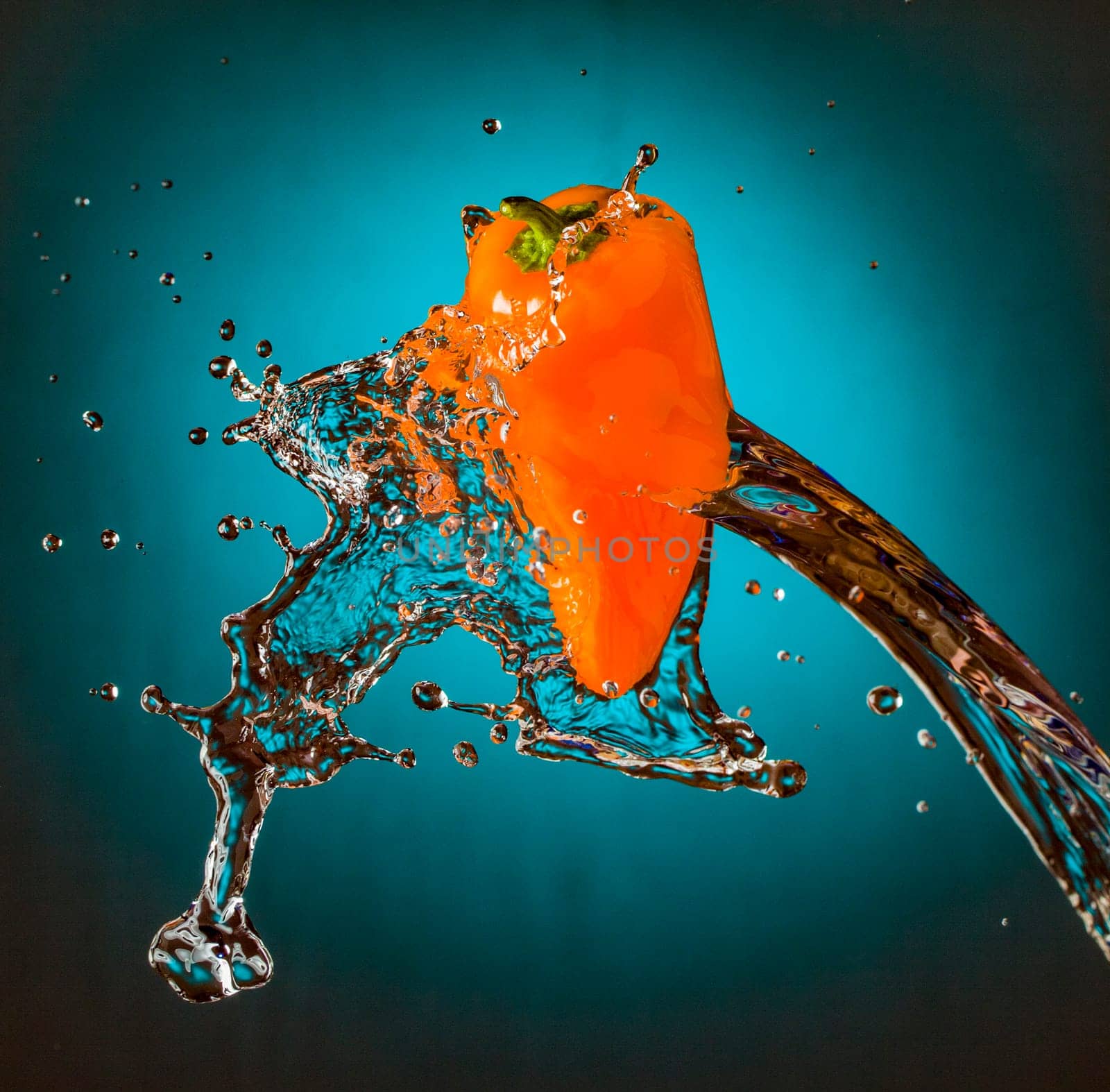 Water Splashes on Orange Mini Bell