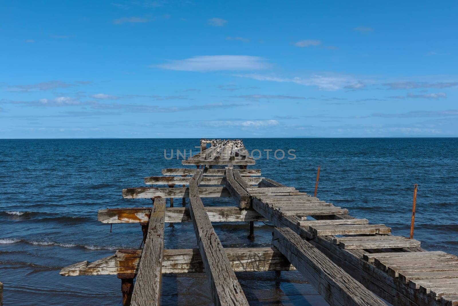 old abandoned jetty in Punta Arenas, Patagonia, Chile