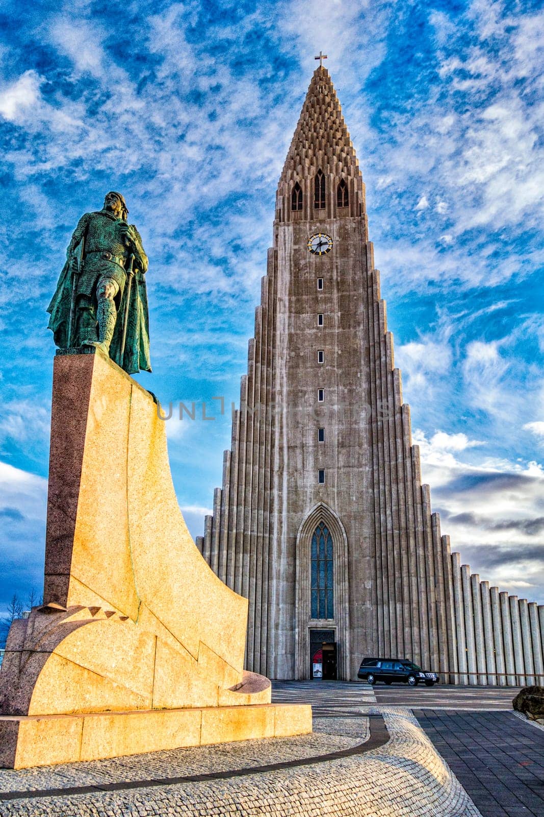 This Hallgrimskirkja church dominates the center of Reykjavik