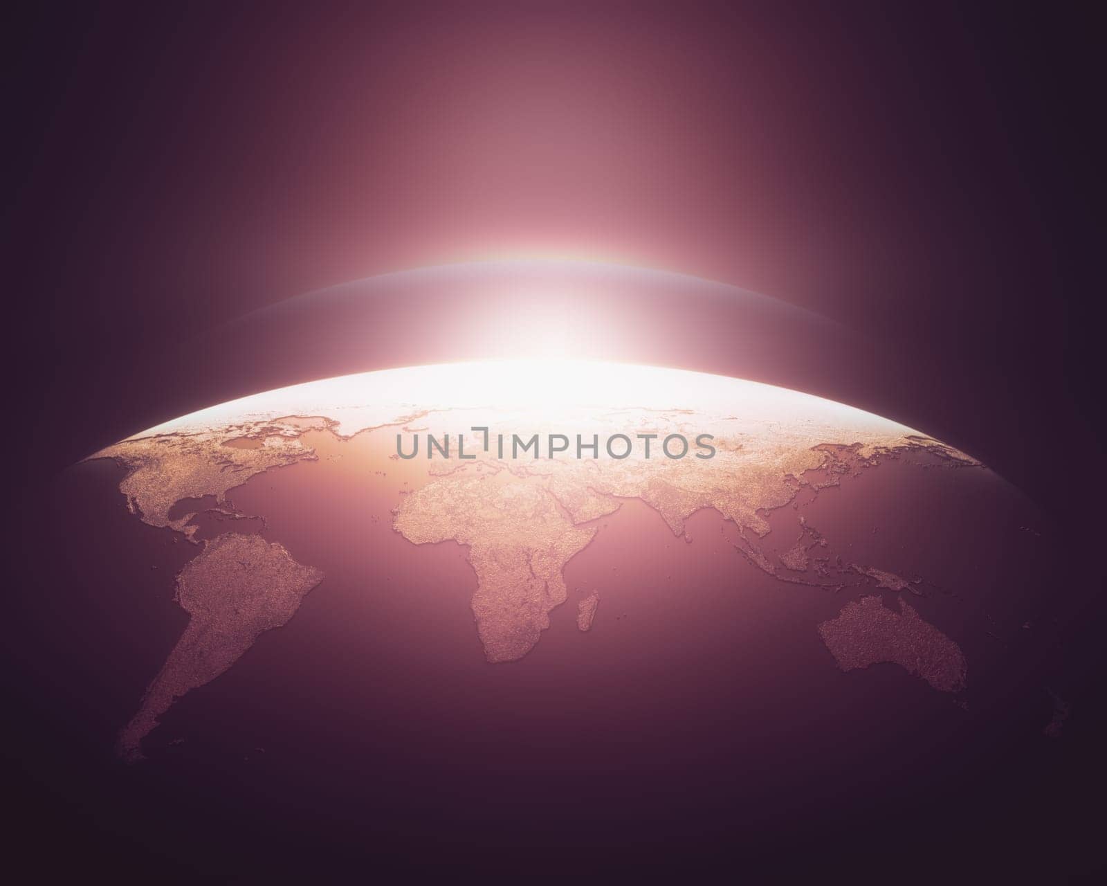 3D illustration of the planet Earth. Concept image of globalization.