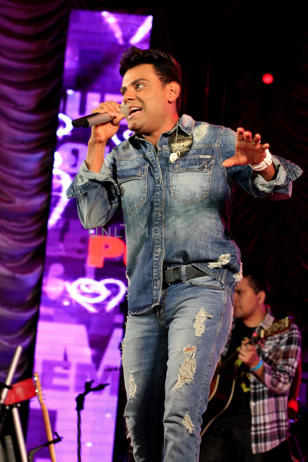 santo antonio de jesus, bahia / brazil - june 23, 2014: Singer Pablo is seen during a performance at Sao Joao festivities in the city of Santo Antonio de Jesus..