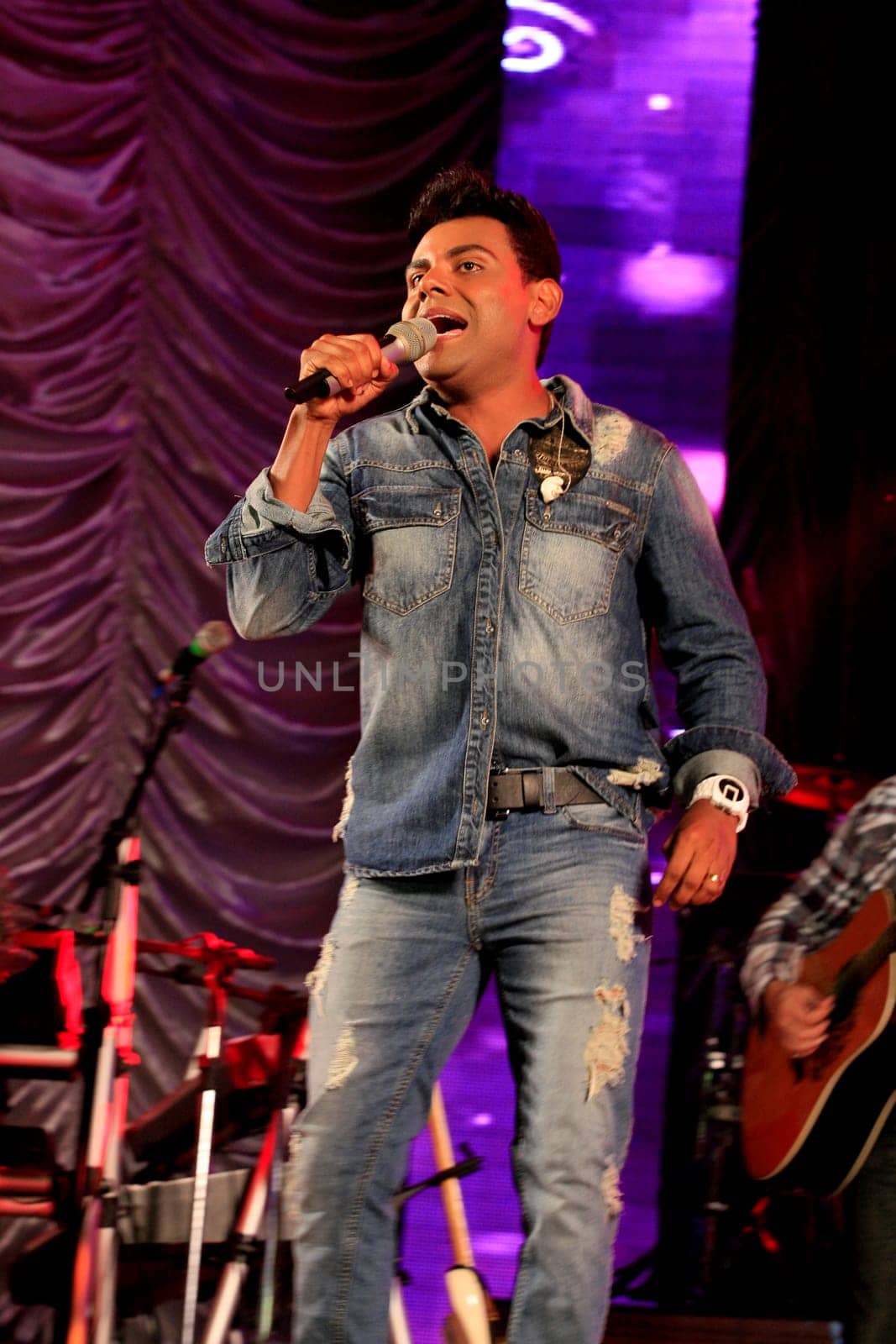 santo antonio de jesus, bahia / brazil - june 23, 2014: Singer Pablo is seen during a performance at Sao Joao festivities in the city of Santo Antonio de Jesus..