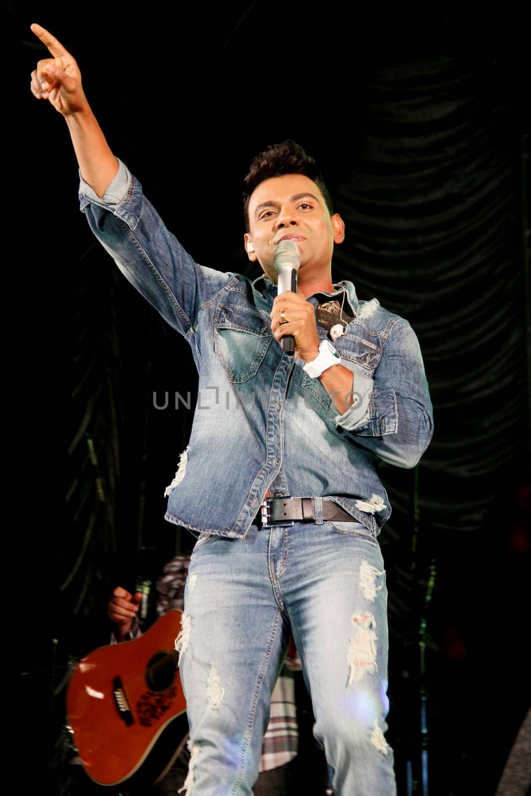 santo antonio de jesus, bahia / brazil - june 23, 2014: Singer Pablo is seen during a performance at Sao Joao festivities in the city of Santo Antonio de Jesus..