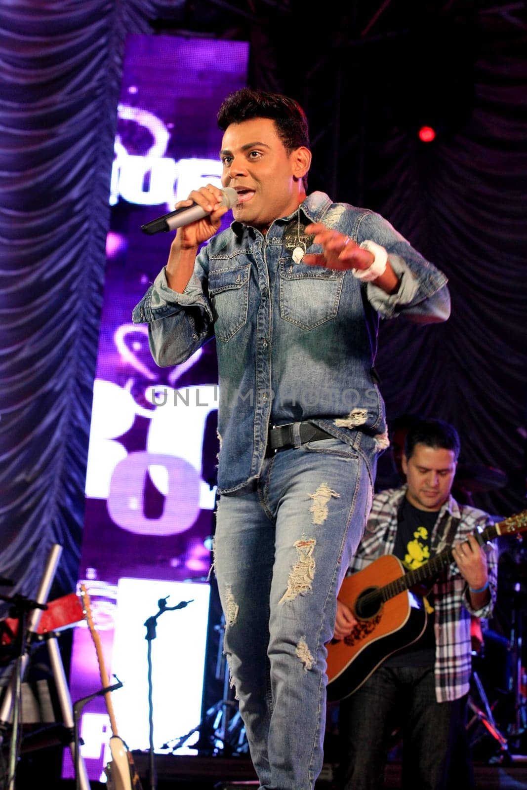santo antonio de jesus, bahia / brazil - june 23, 2014: Singer Pablo is seen during a performance at Sao Joao festivities in the city of Santo Antonio de Jesus..