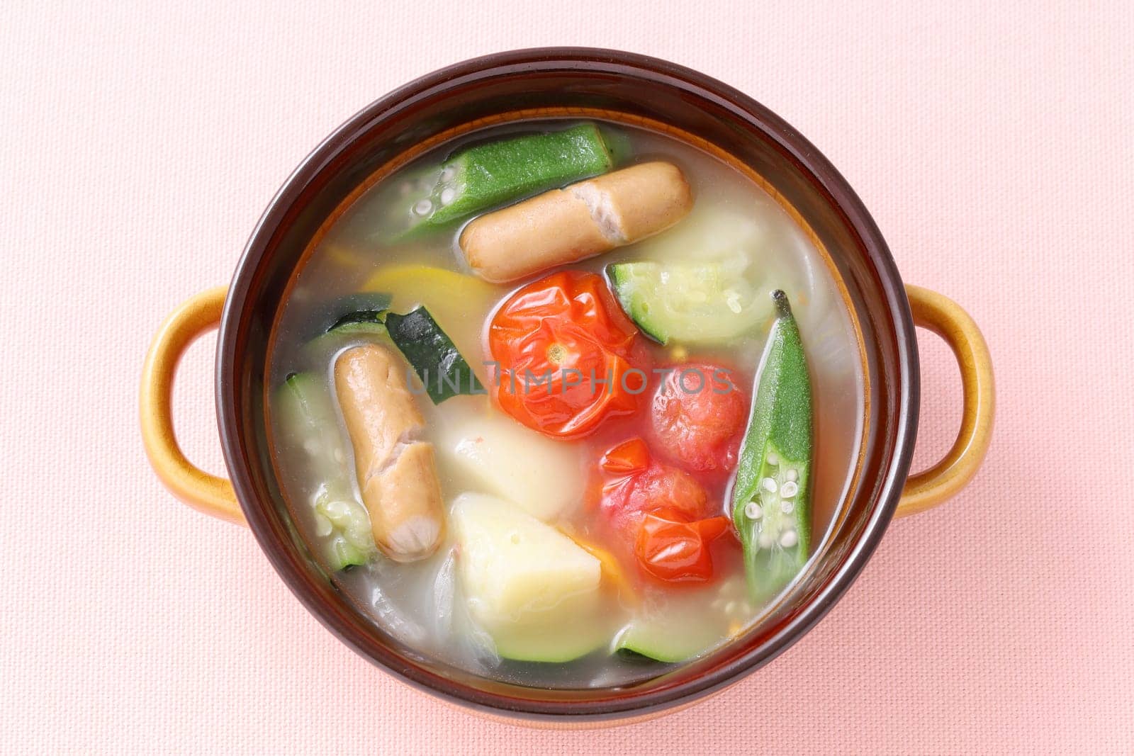 Soup of sausage and vegetables, Pot-au-feu (japanese-style)