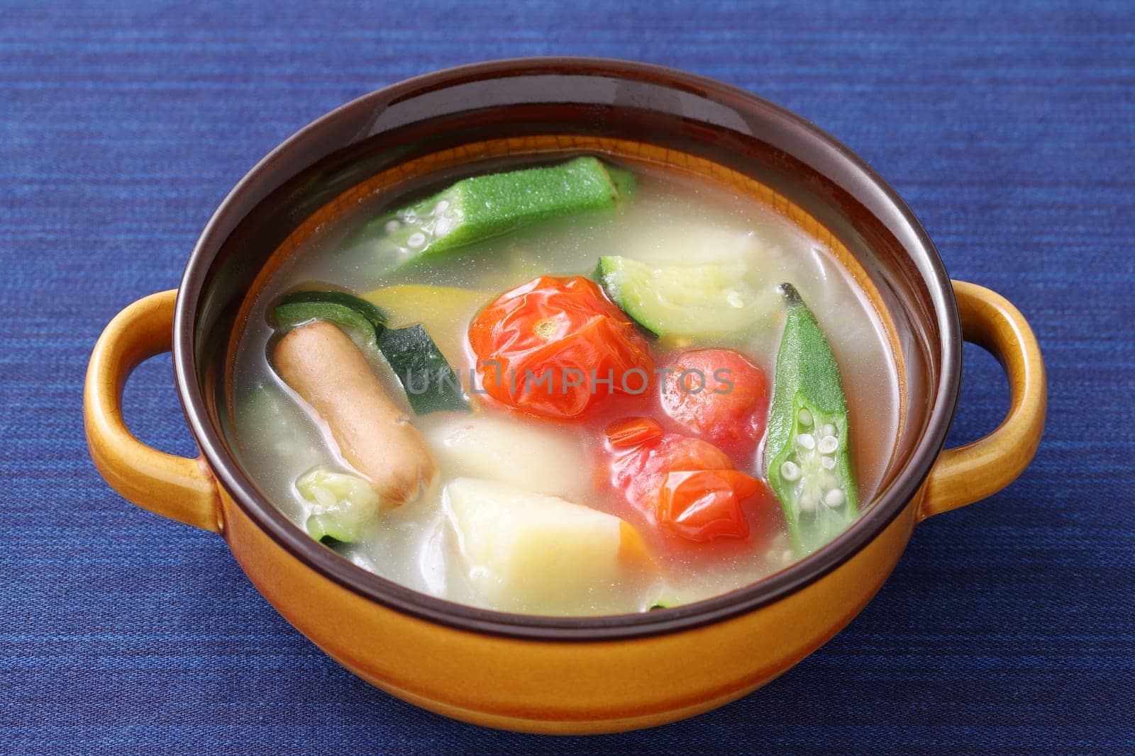 Soup of sausage and vegetables, Pot-au-feu (japanese-style)