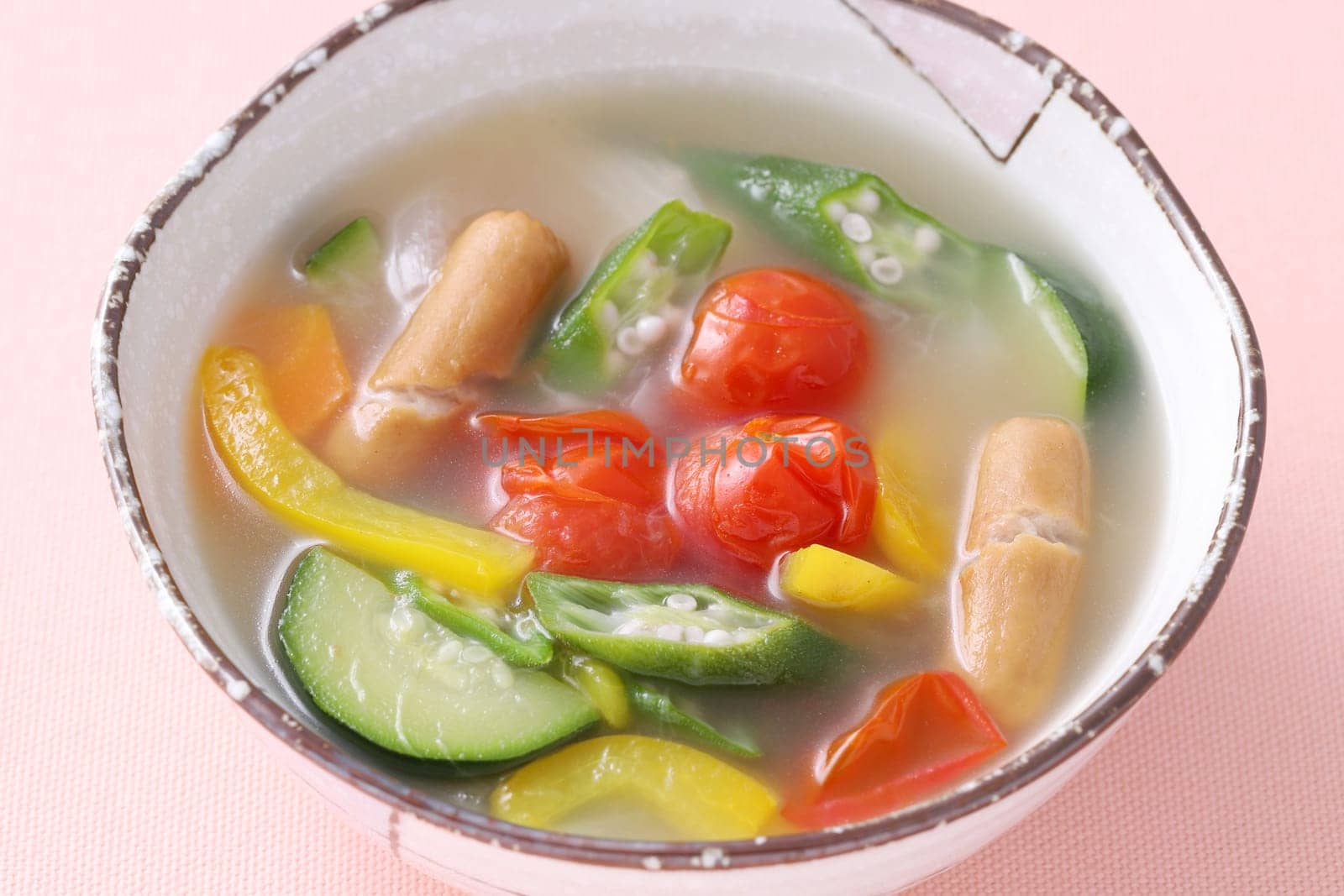Soup of sausage and vegetables, Pot-au-feu (japanese-style)