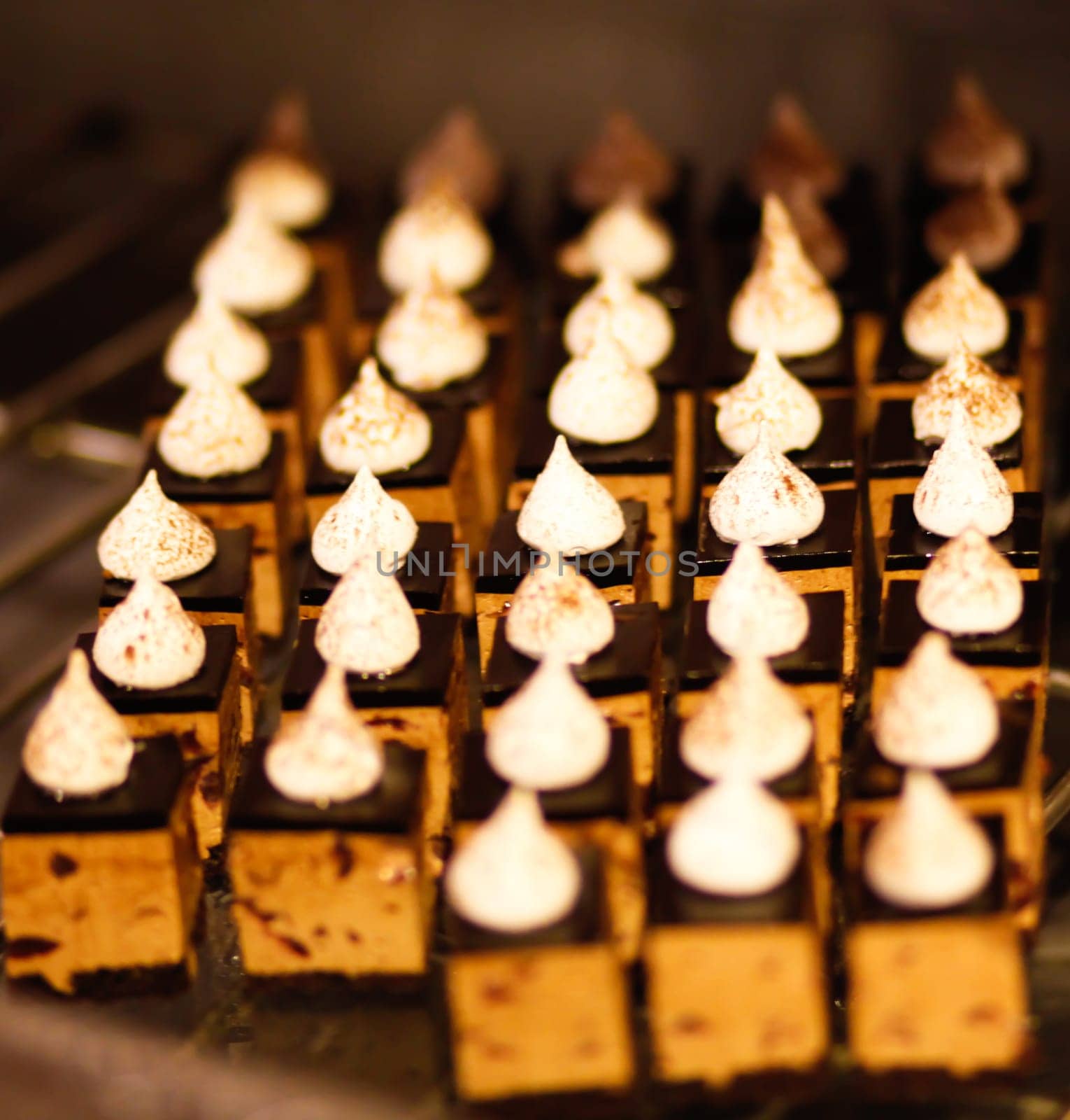 Desserts in a hotel for a dinner