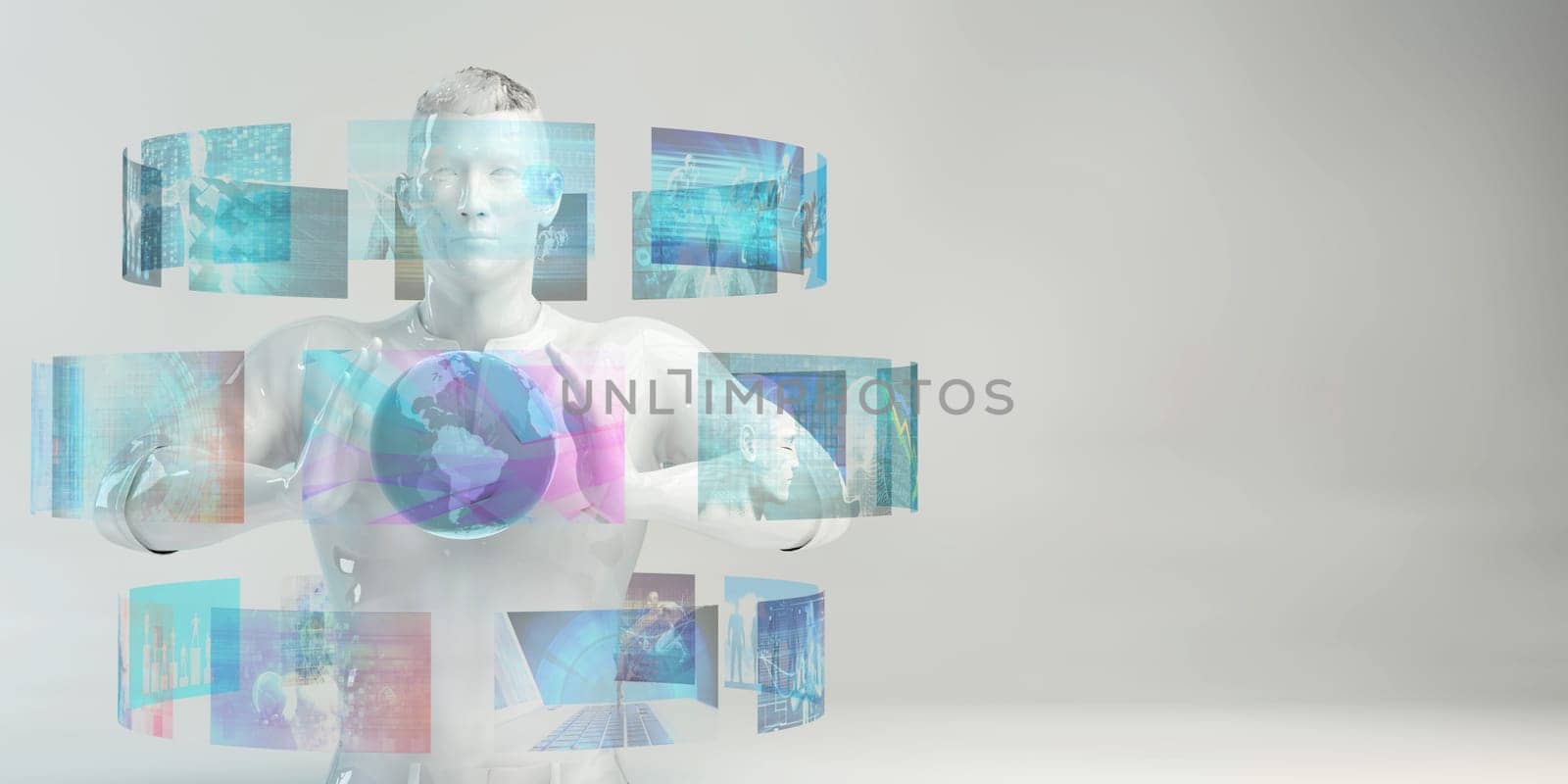 Data Analytics with Virtual Reality Technology COncept
