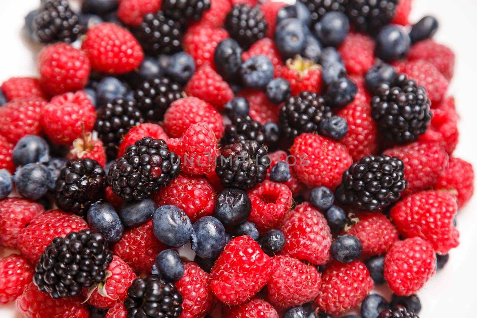 Berry texture close up. Top view flat lay