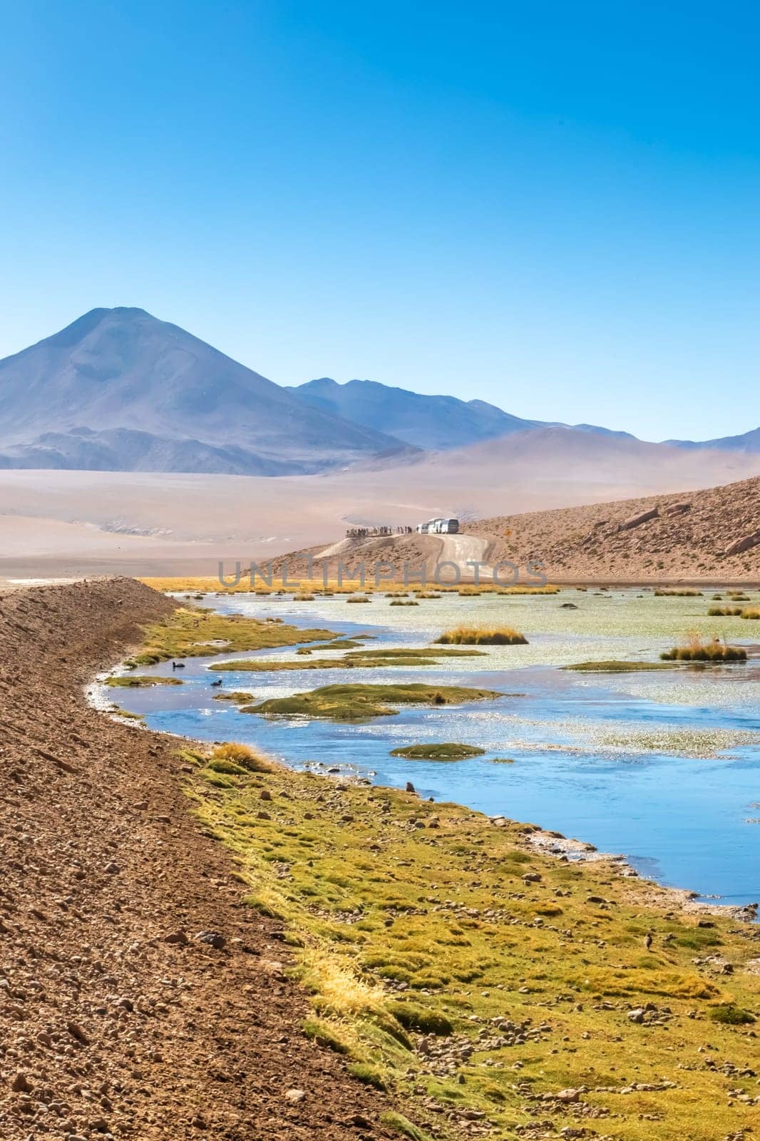 Scenic road in the Atacama desert, Chile. South America.
