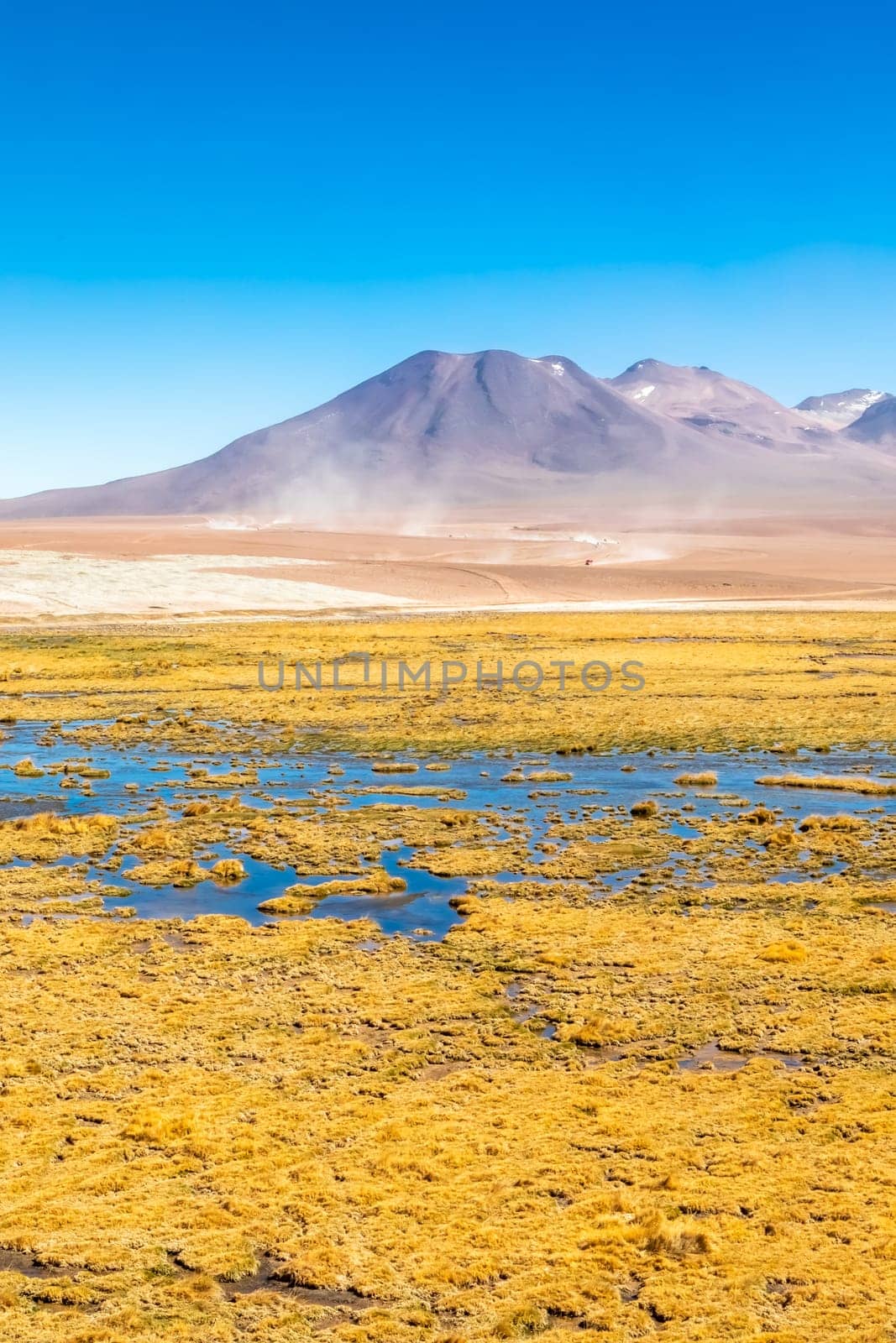 Scenic road in the Atacama desert, Chile. South America.
