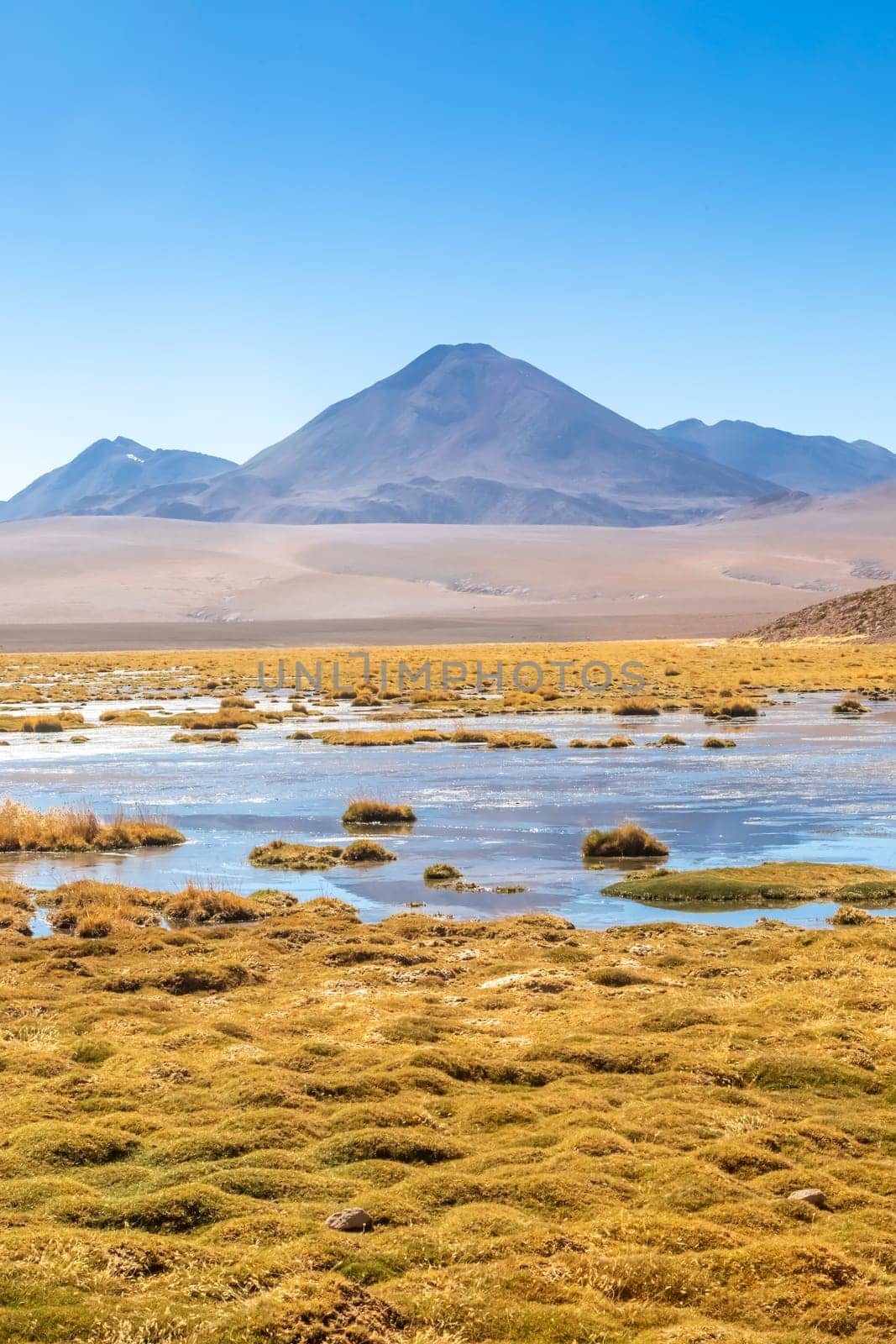Scenic road in the Atacama desert, Chile. South America.