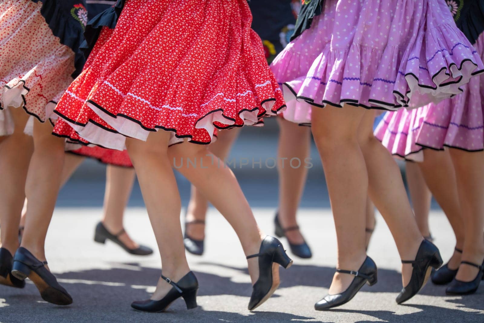 Slovakian Dancers wearing traditional clothing, performing traditional dances