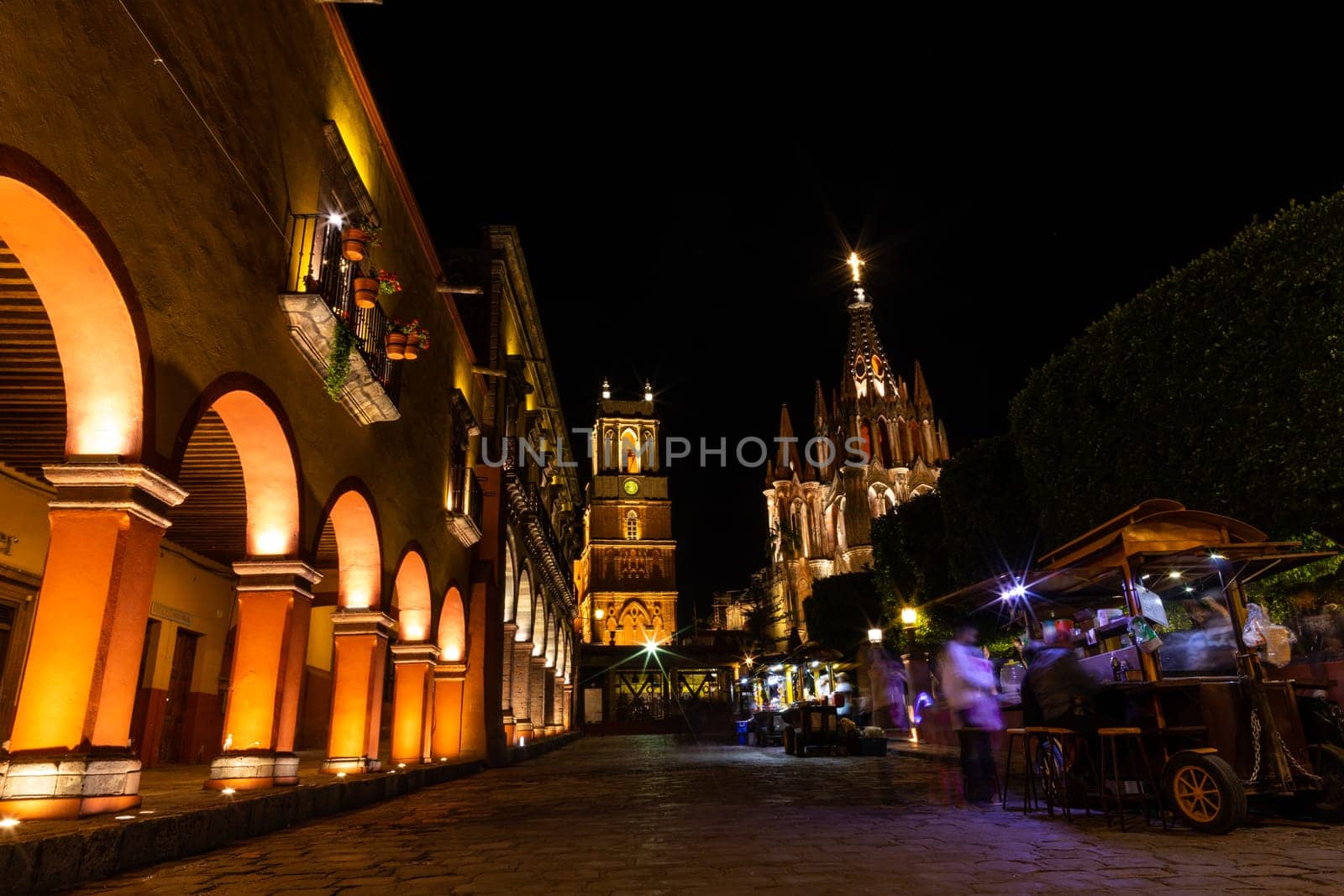 The Parroquia de San Miguel de Arcangel and La Santa Escuela de Cristo in San Miguel de Allende, Guanajuato, Mexico