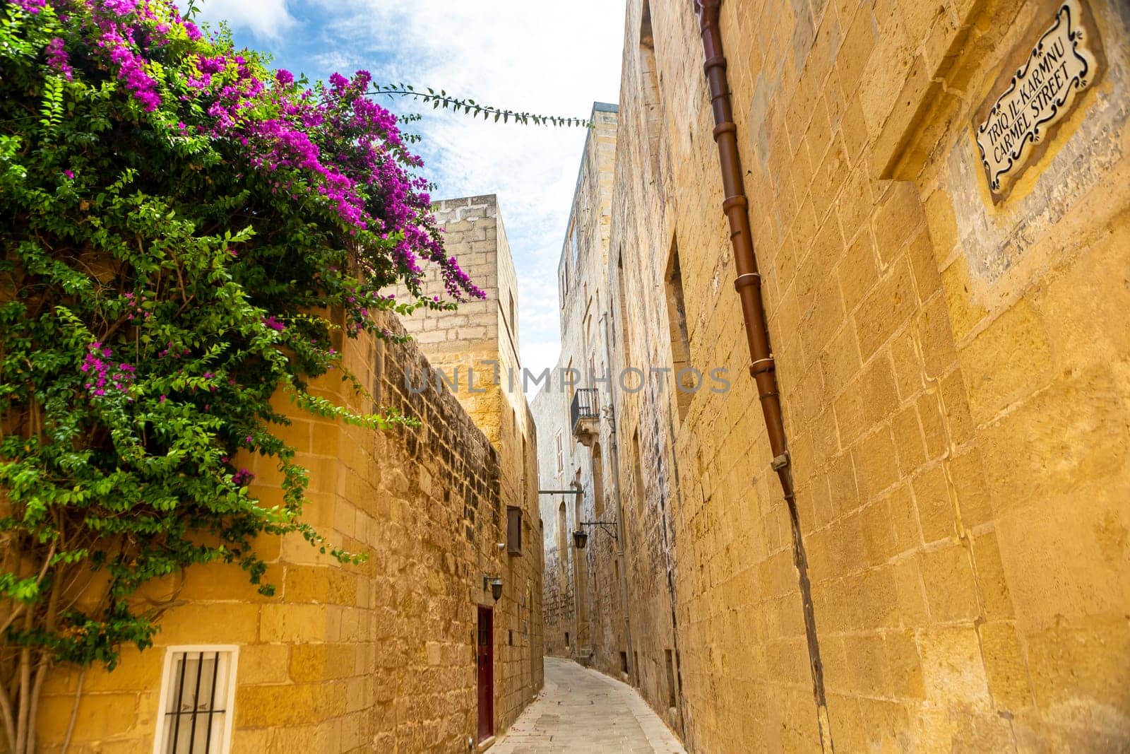 Malta, old castle Mdina cathedral city. Europe.