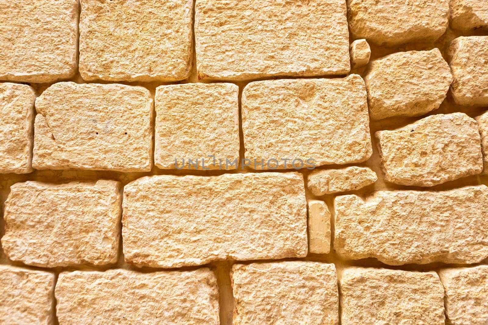 Limestone walls of the city of Mdina Malta. Island of Malta.