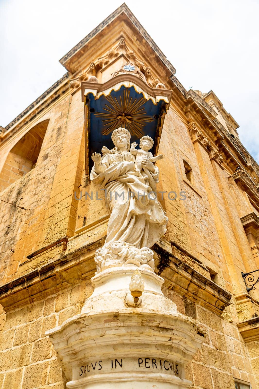 Malta, old castle Mdina cathedral city. Europe.