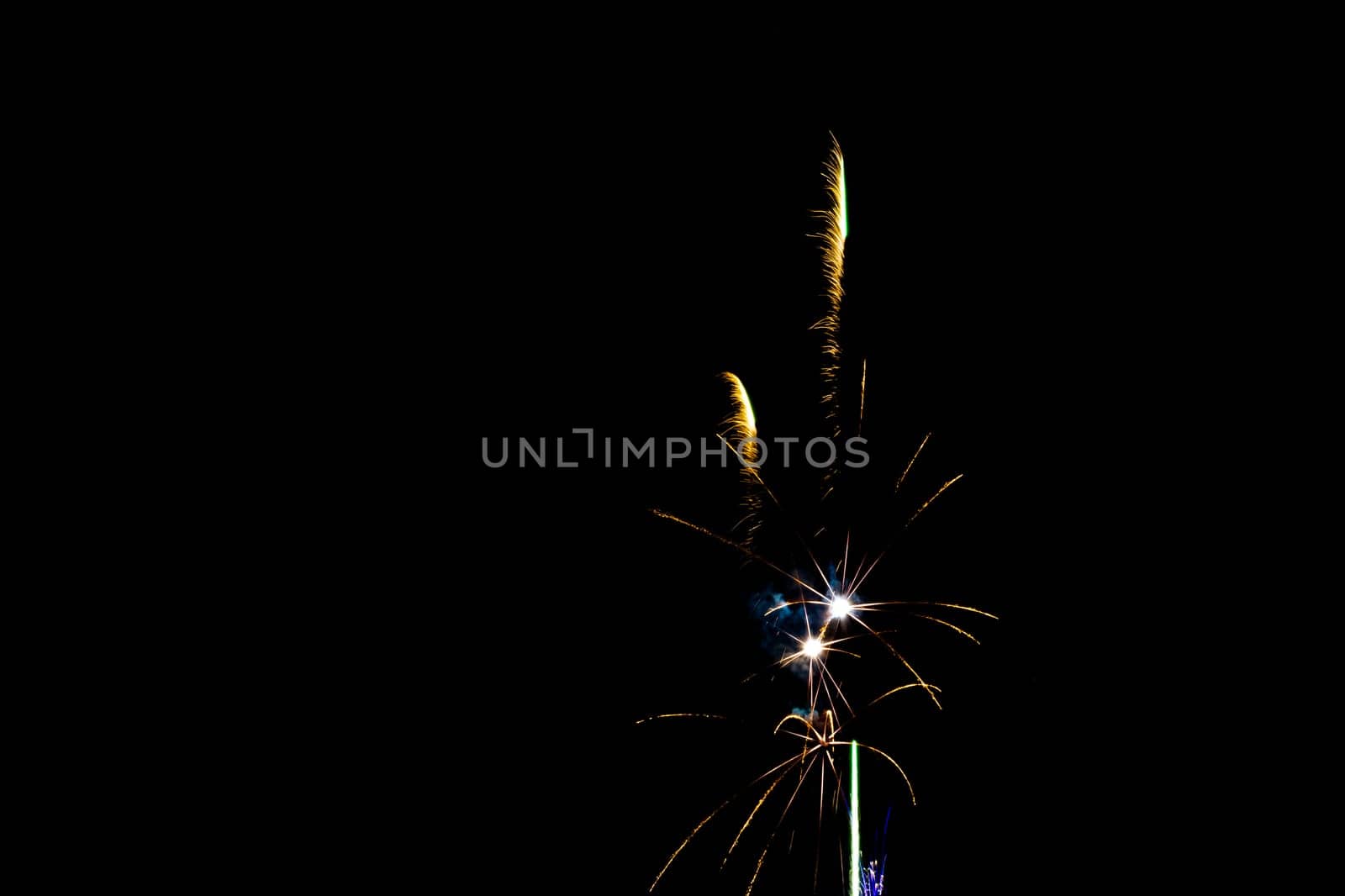 Fireworks display night in London, UK