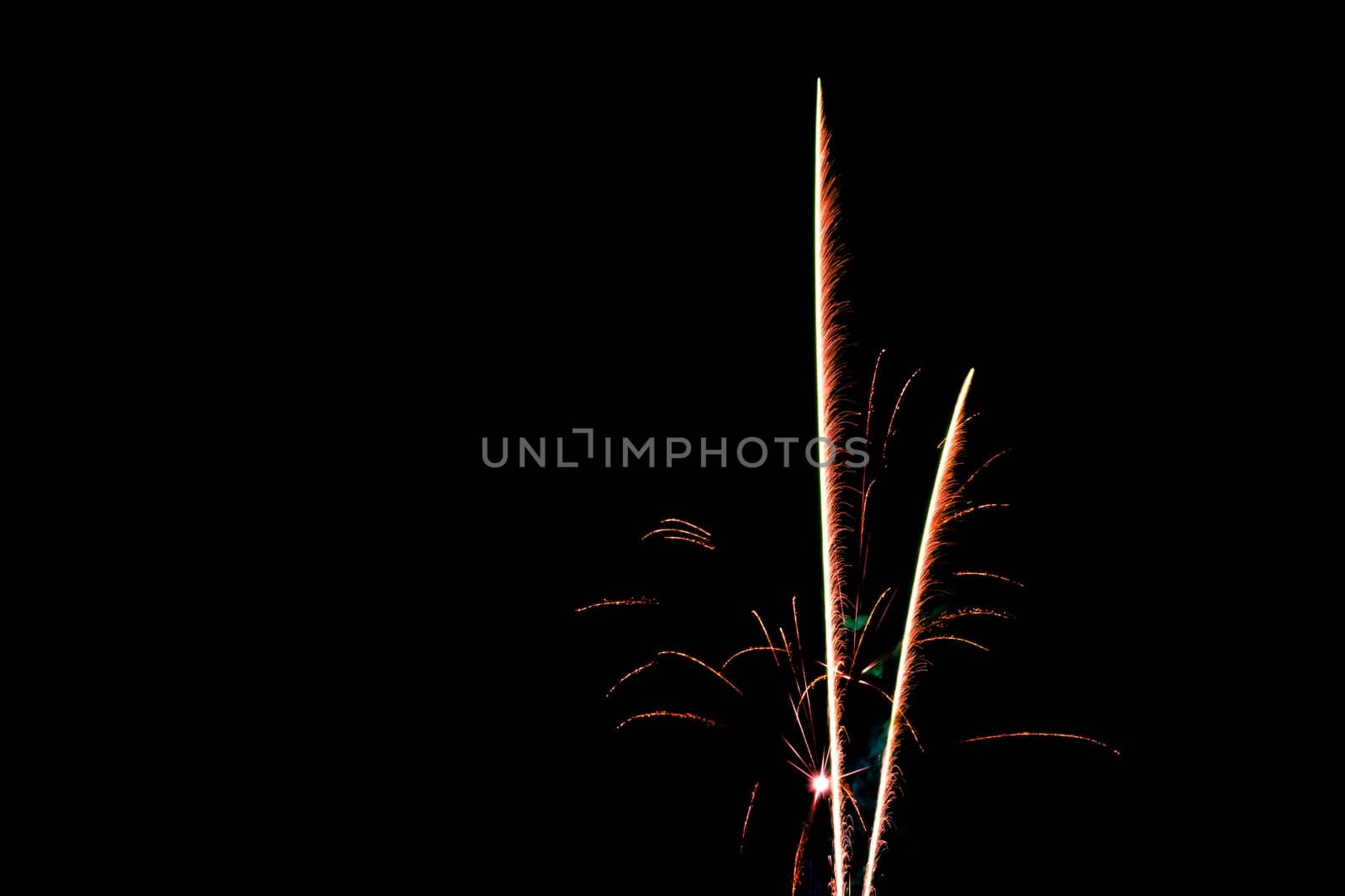 Fireworks display night in London, UK