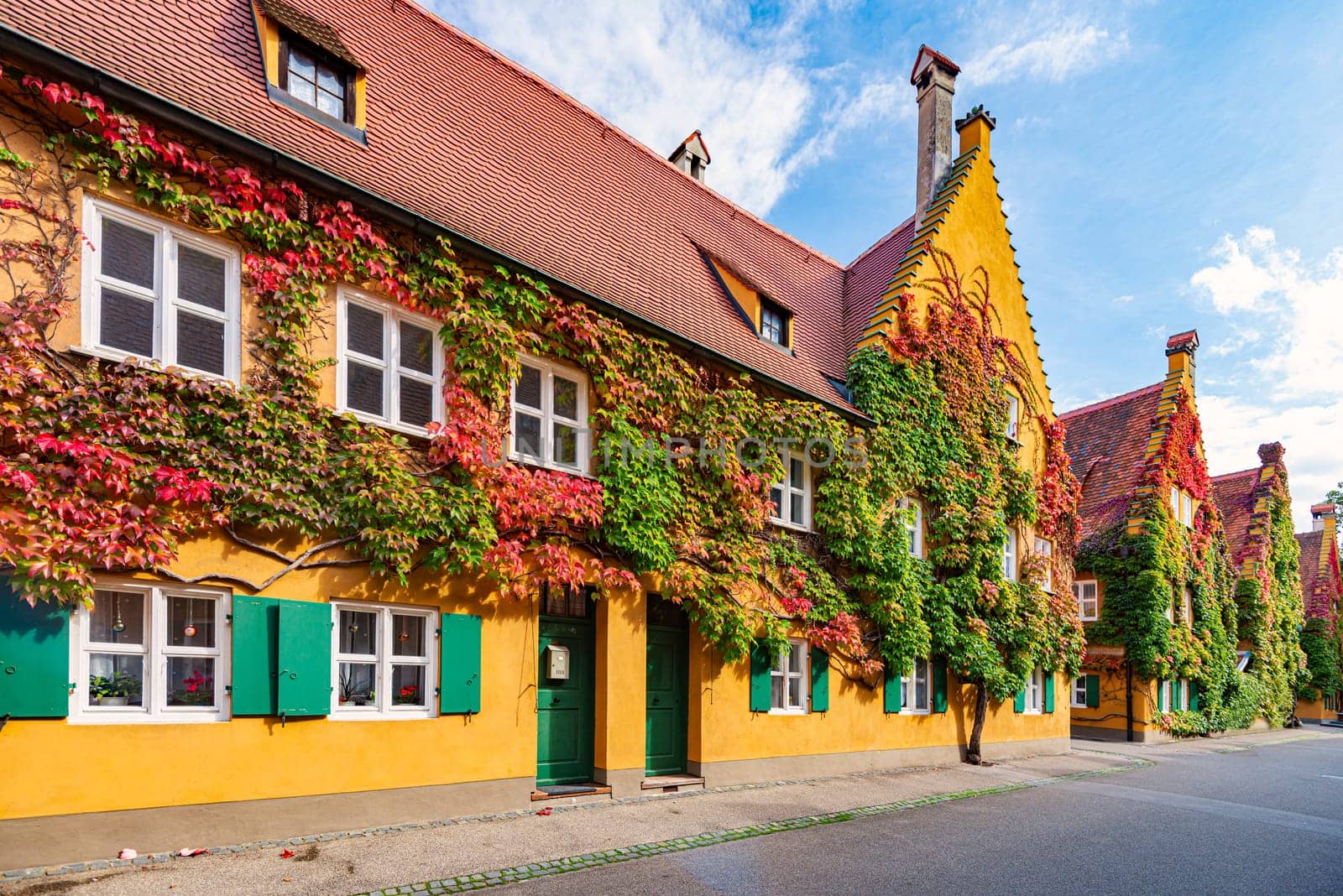 The Fuggerei is the world's oldest social housing complex still in use. It is a walled enclave within the city of Augsburg, Bavaria, Germany