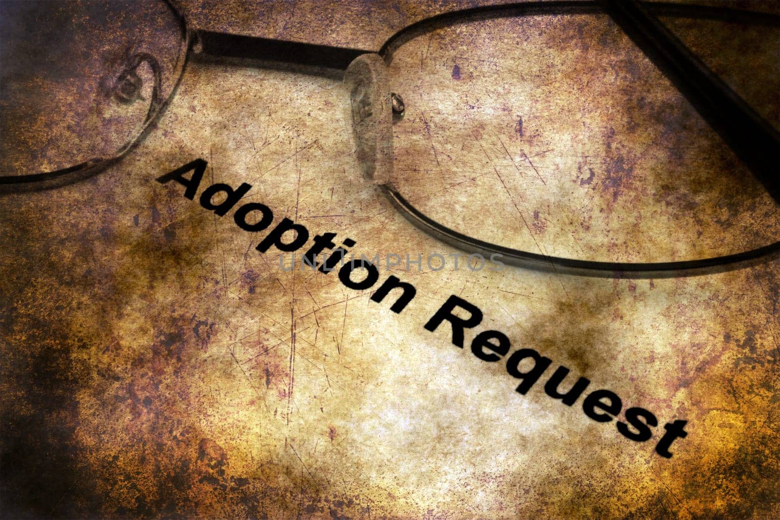 Adoption request grunge concept