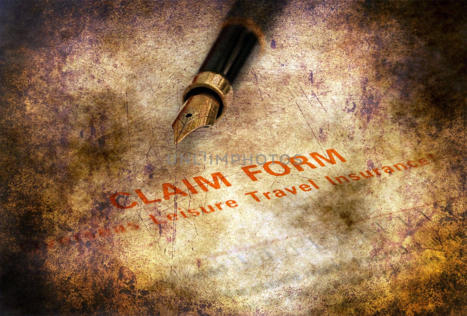 Claim form grunge concept