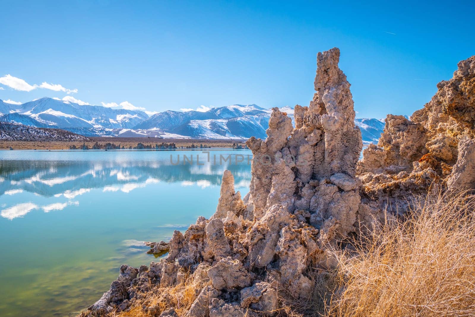 Amazing columns of limestone at Mono Lake in Mono County - travel photography