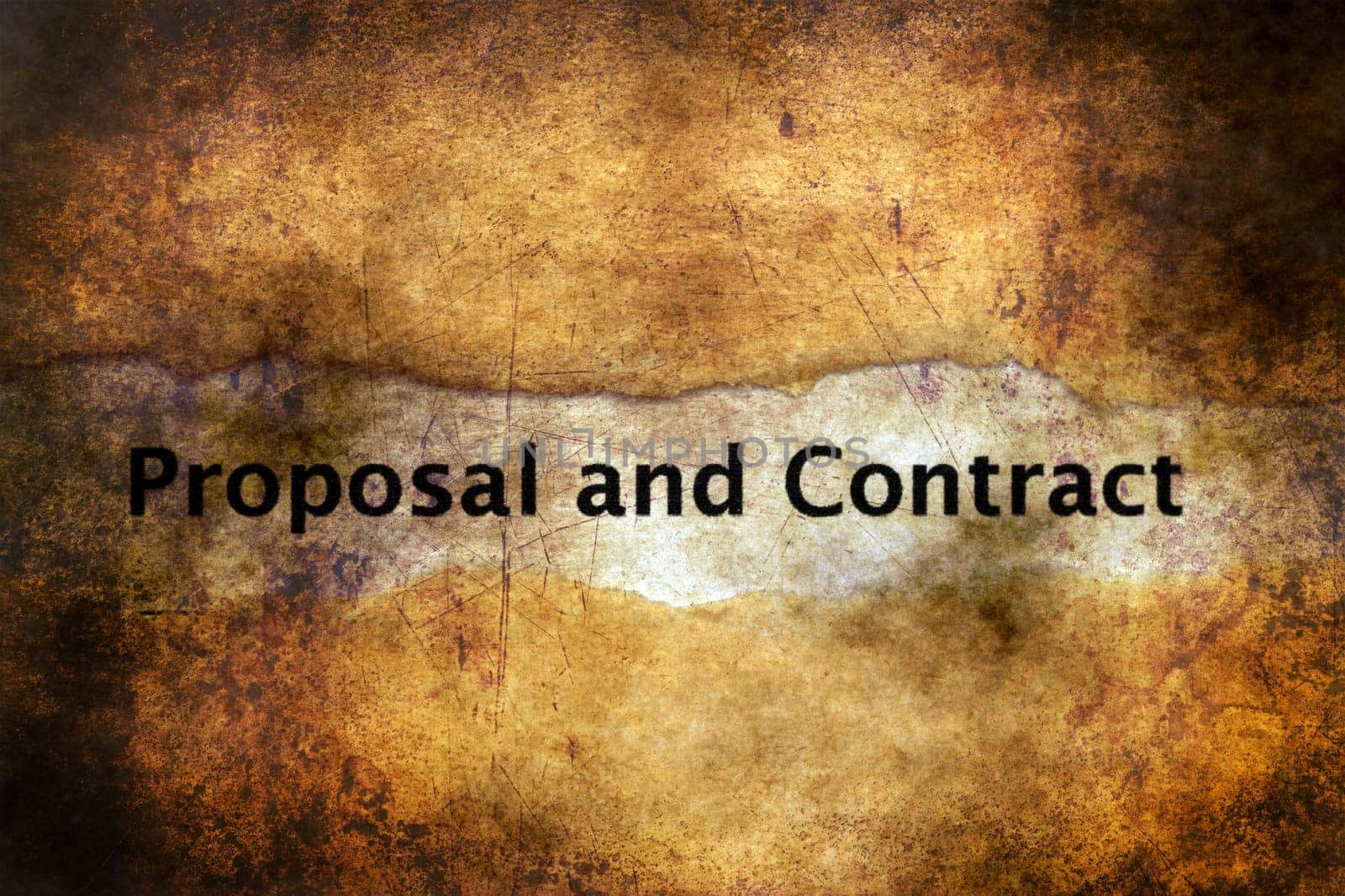 Proposal and contract grunge concept