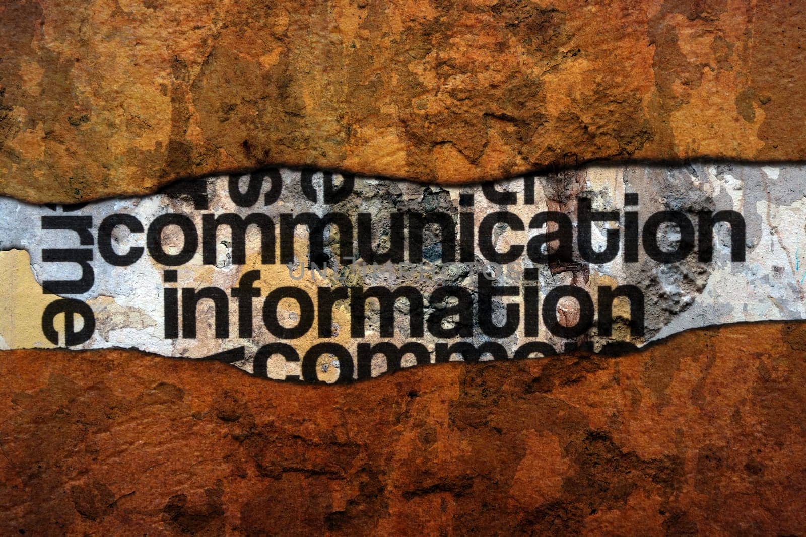 Communication  text on wall