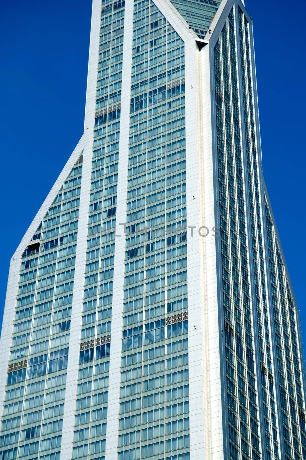 The external of skyscraper over blue sky
