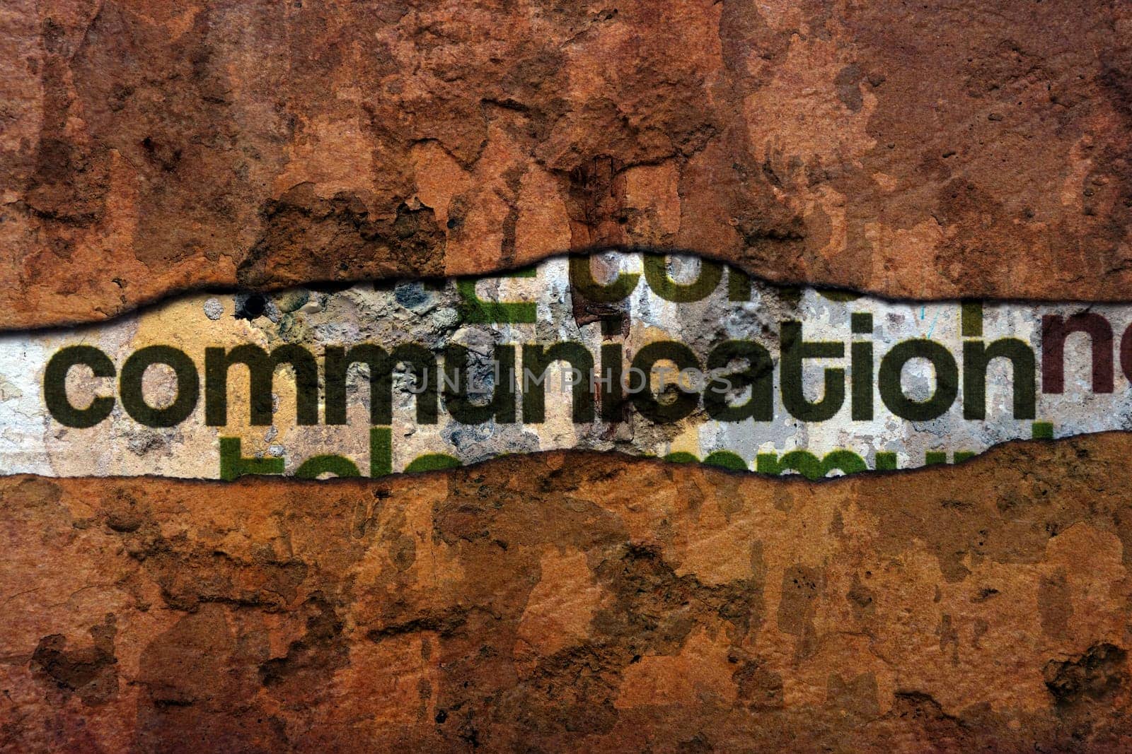 Communication text on wall