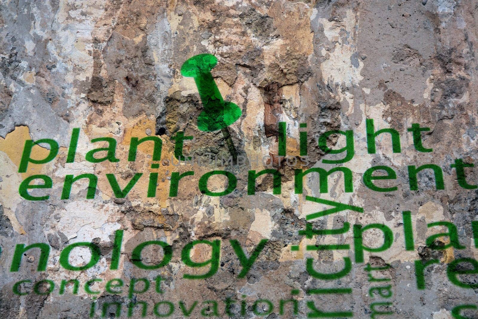 Push pin on envoronment grunge concept