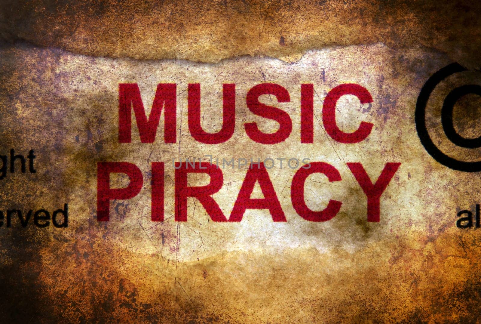 Music piracy grunge concept