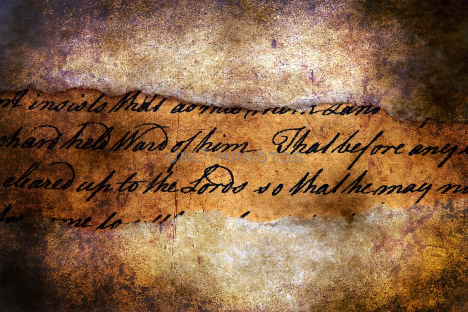 Old letter on grunge background