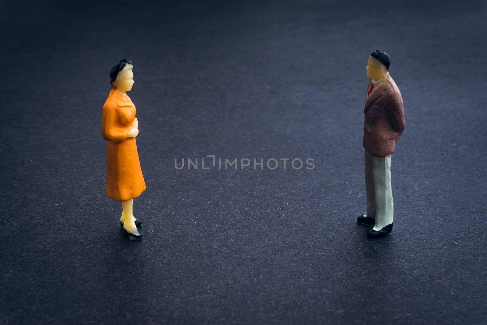 Flat lay of business miniature toy closeup.  Business Concept