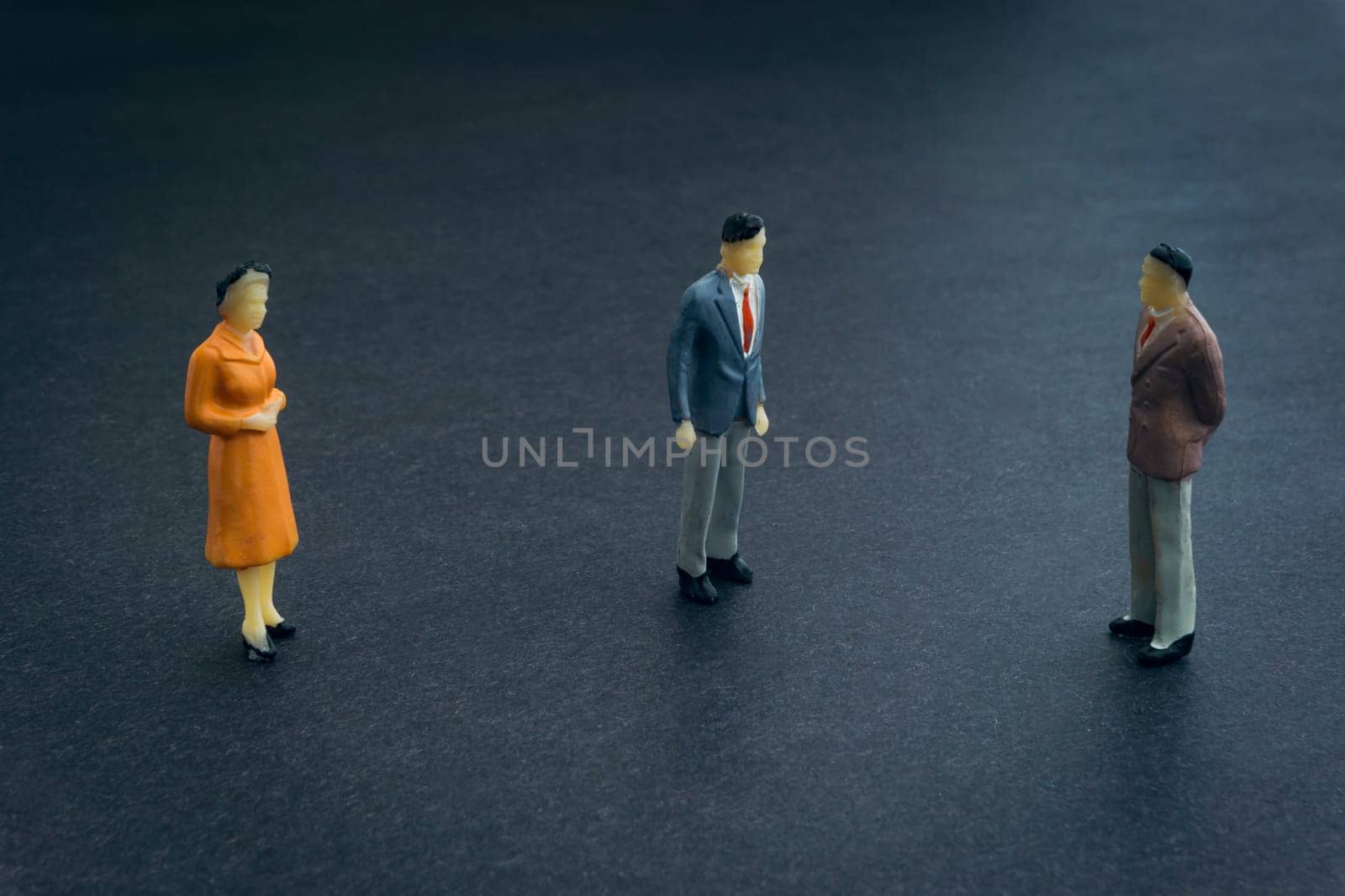 Flat lay of business miniature toy closeup.  Business Concept