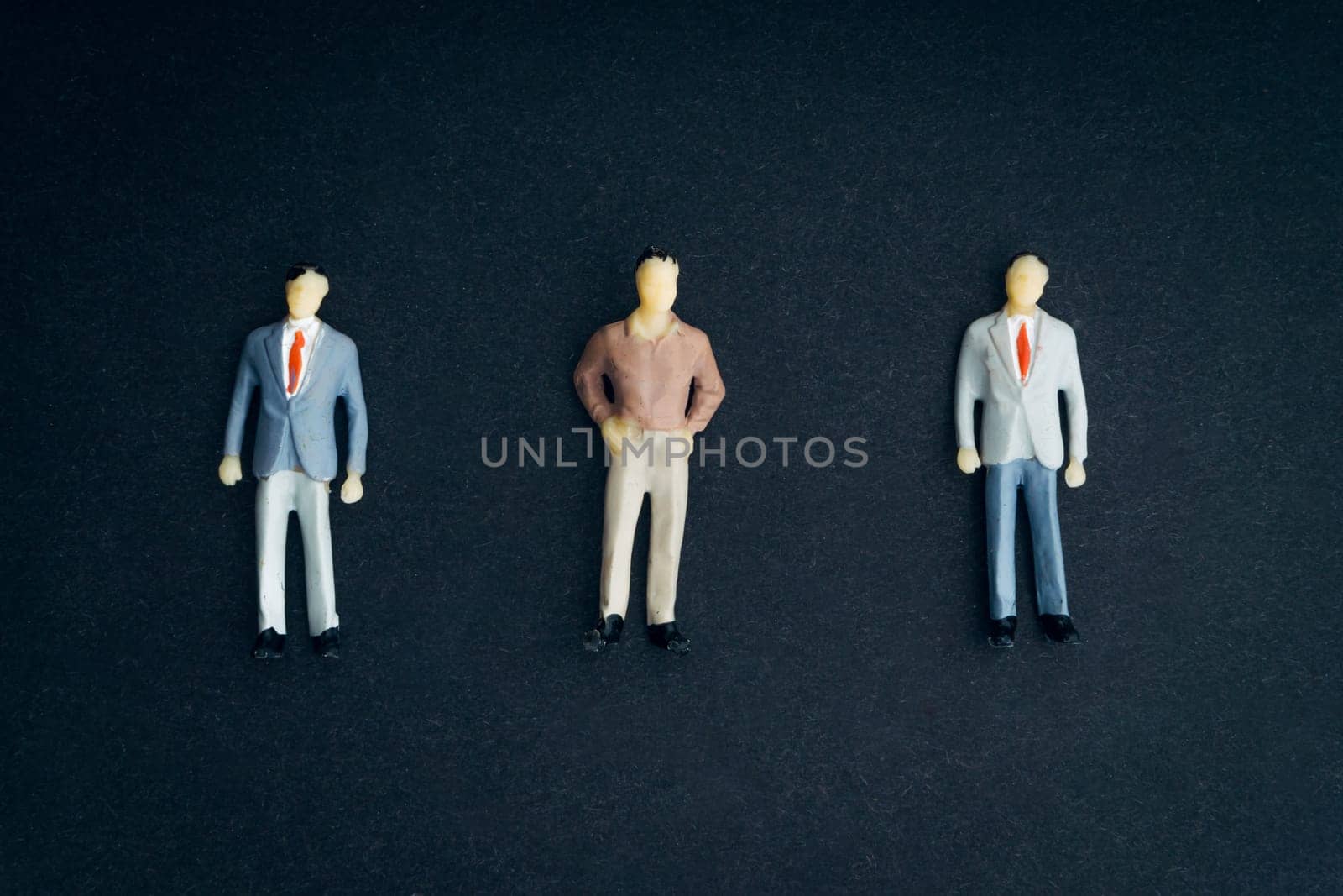 Flat lay of business miniature toy closeup.  Business Concept