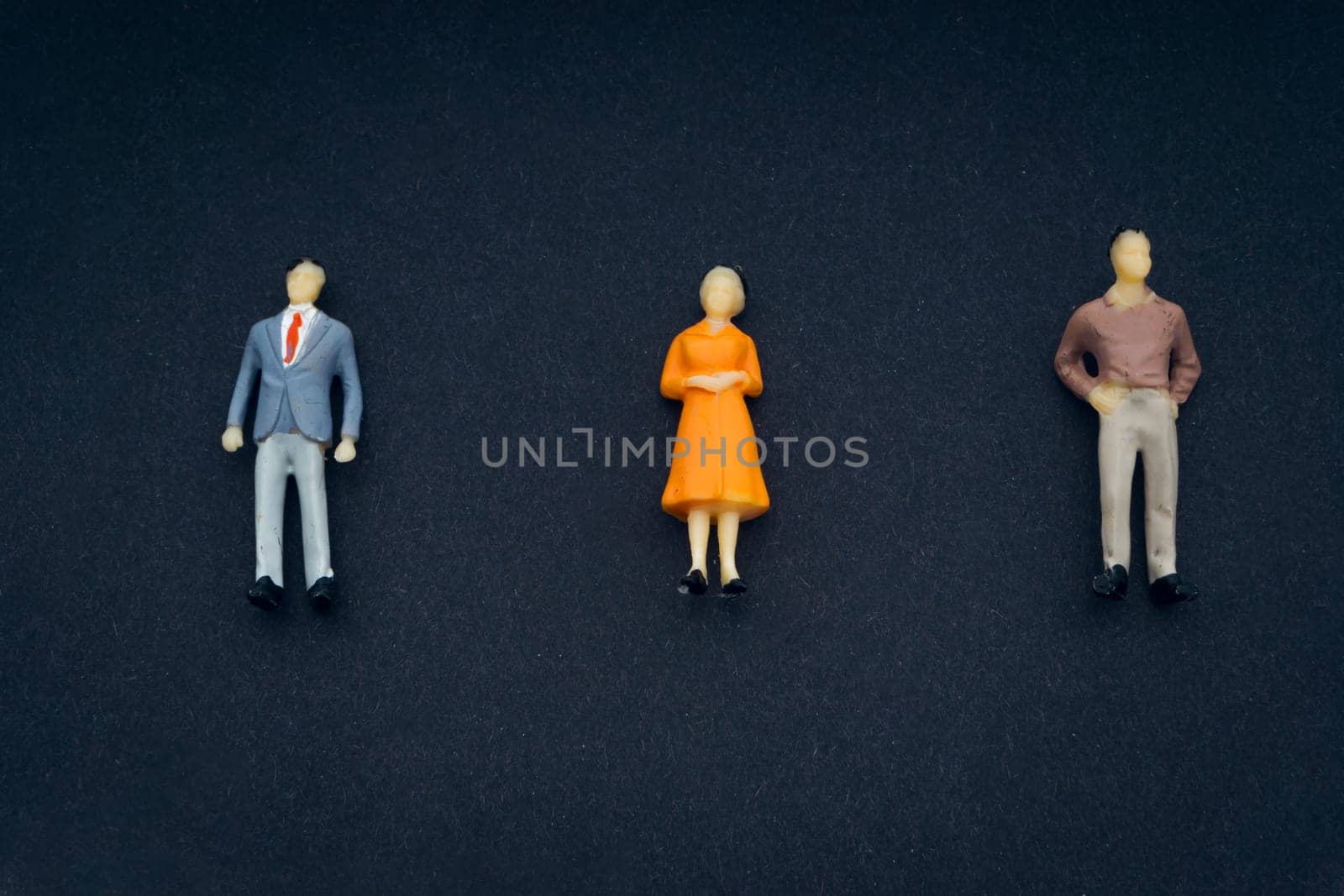 Flat lay of business miniature toy closeup.  Business Concept