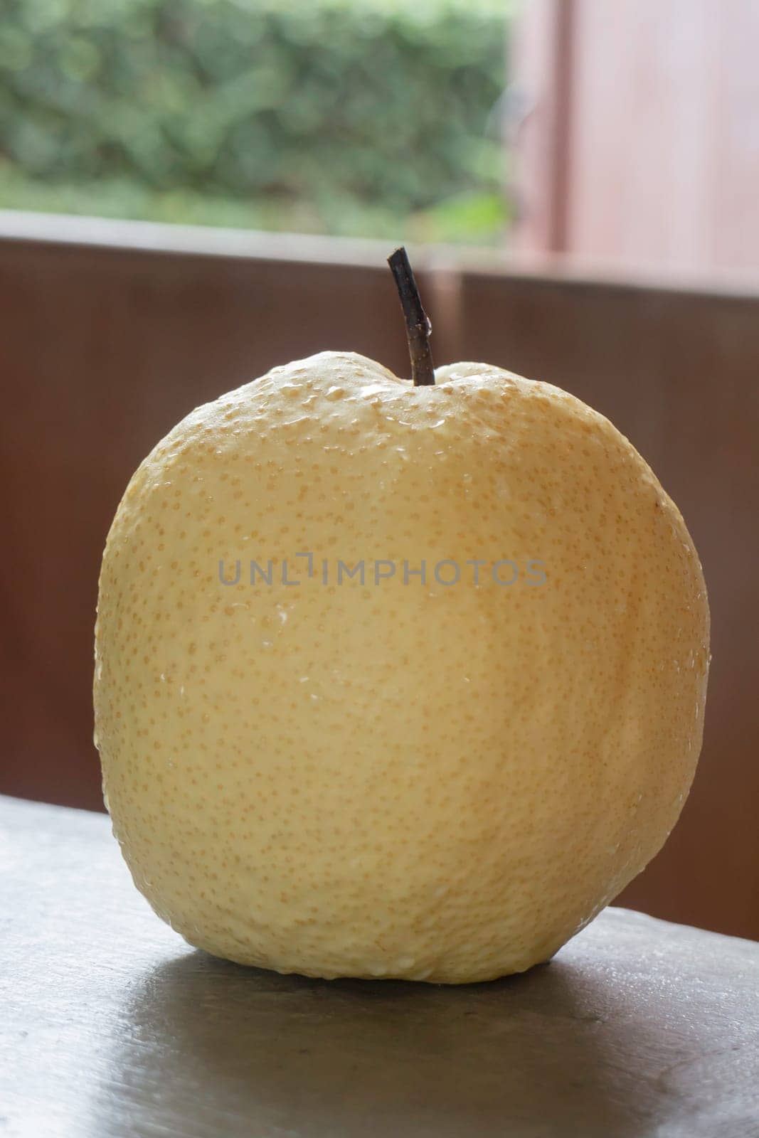 Single fresh asian whole pear, stock photo