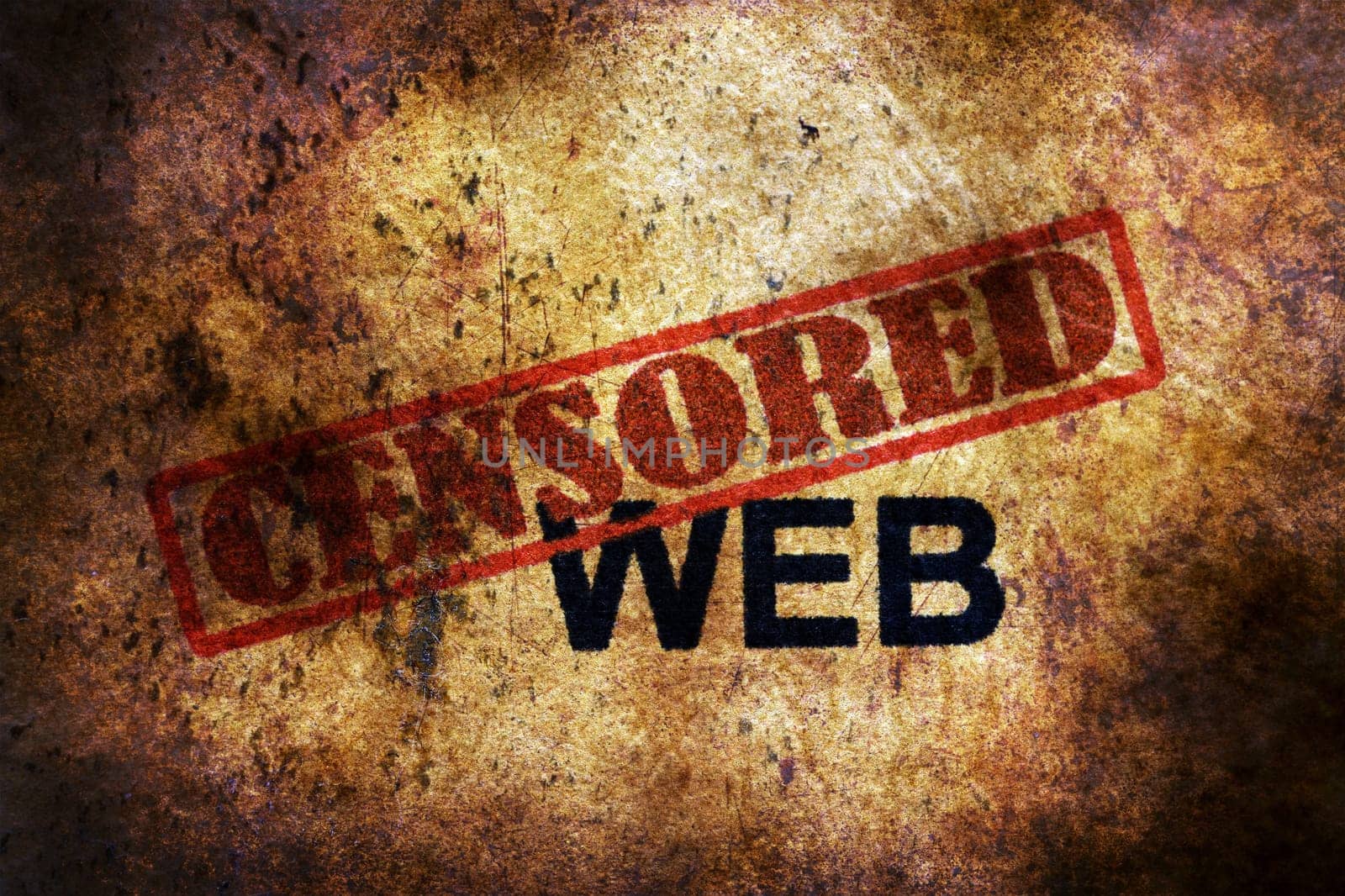 Censored web grunge concept