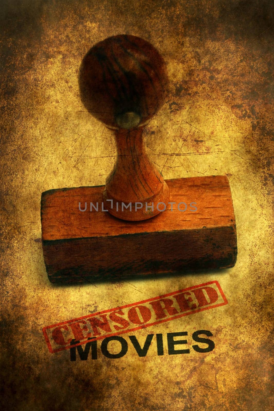 Censored movies grunge concept