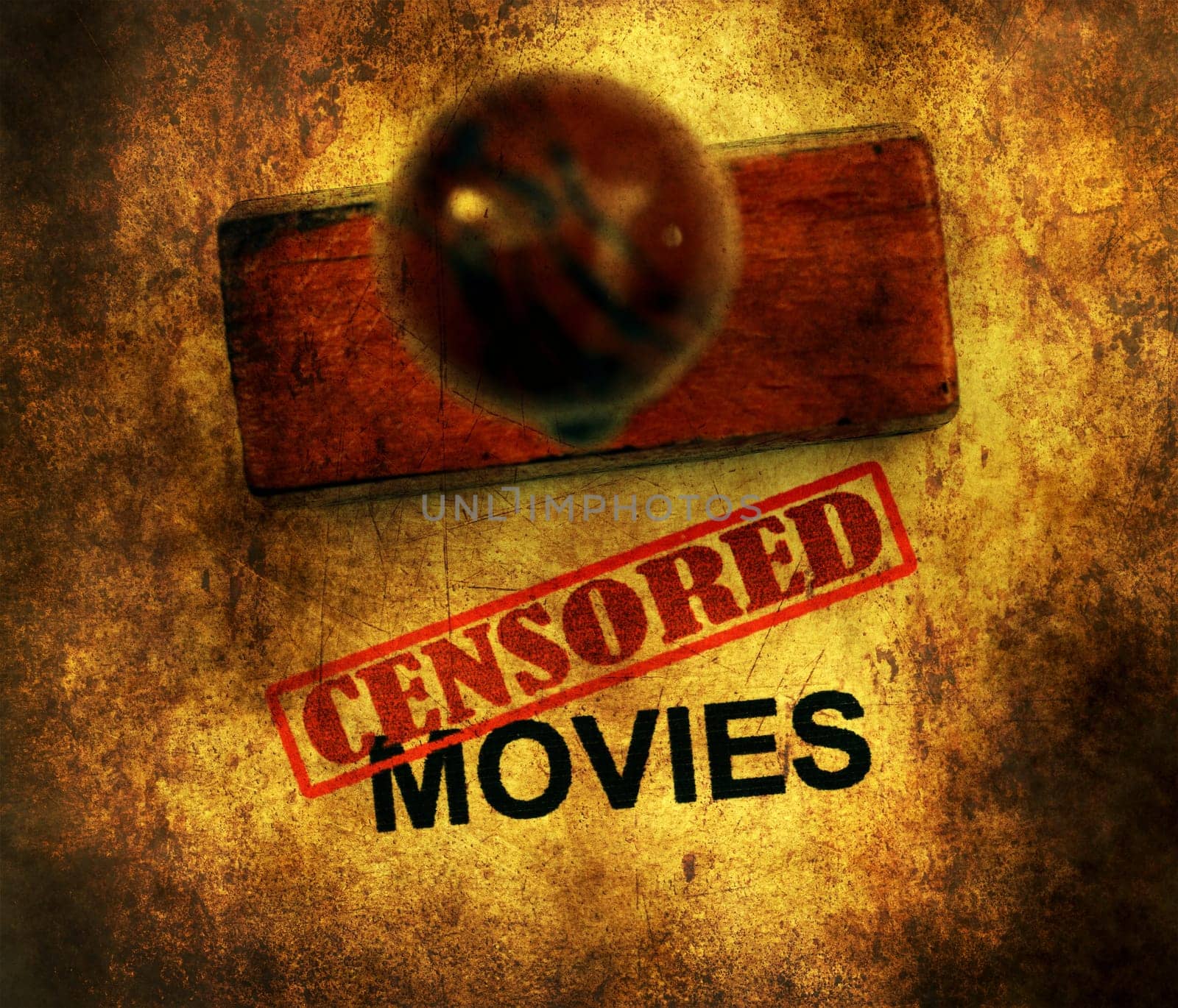 Censored movies grunge concept