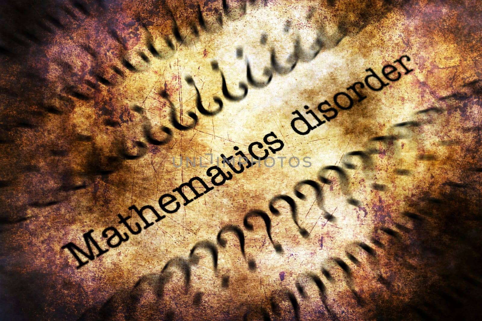 Mathematic disorder grunge concept