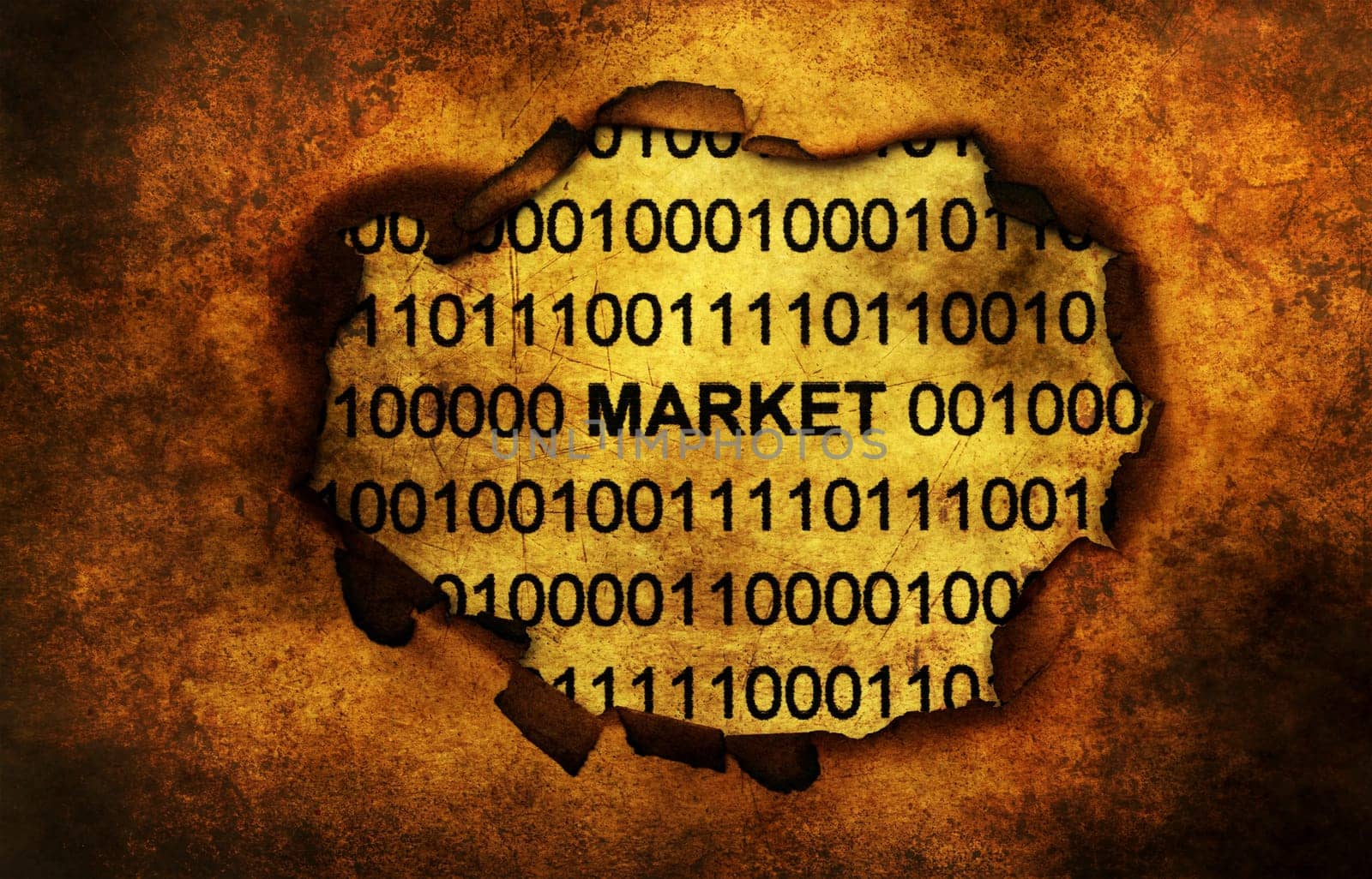 Data market on paper hole