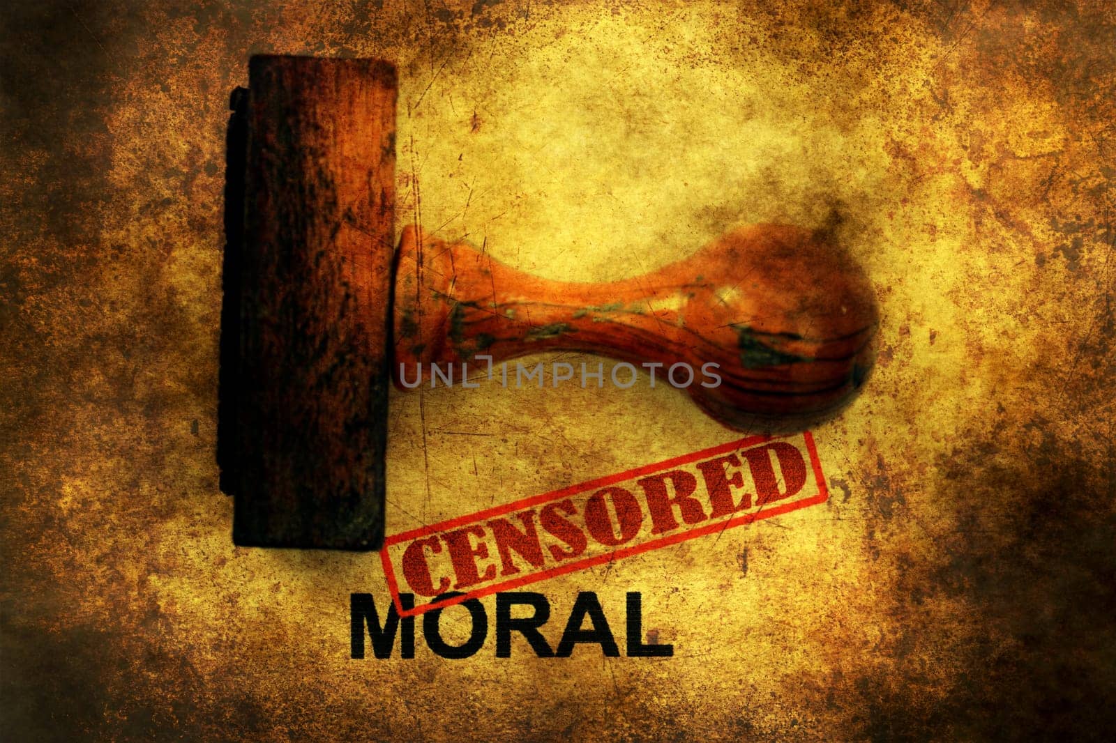 Censored moral grunge concept