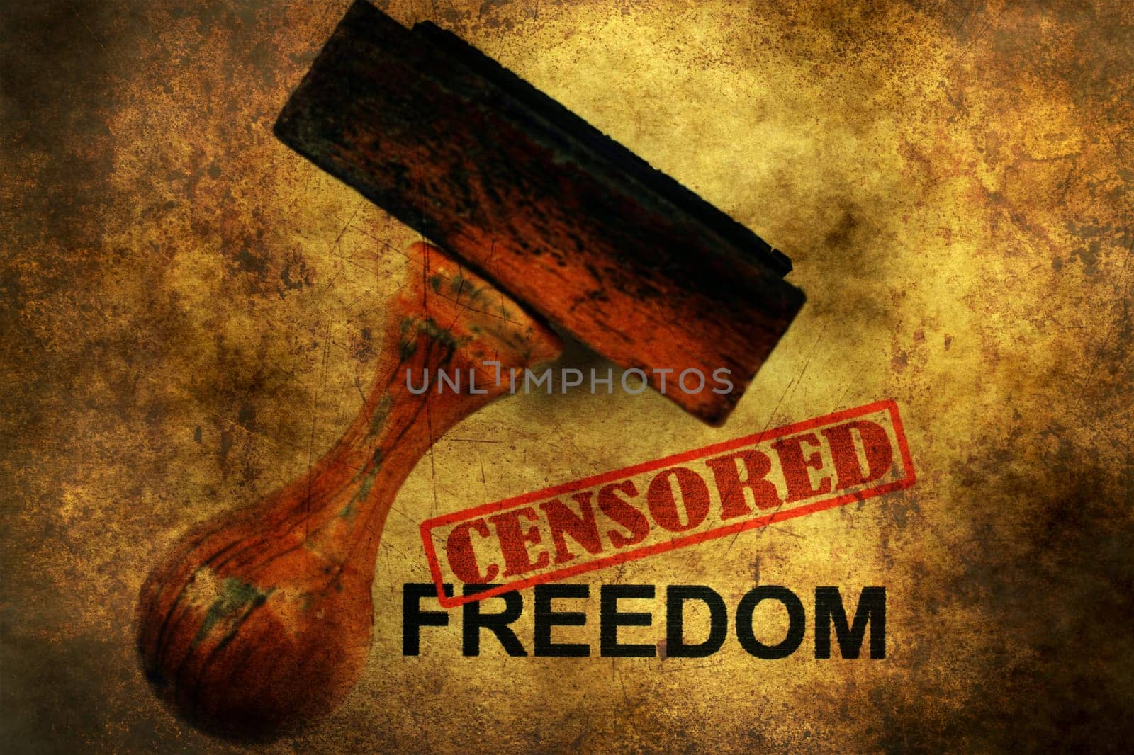 Censored freedom grunge concept